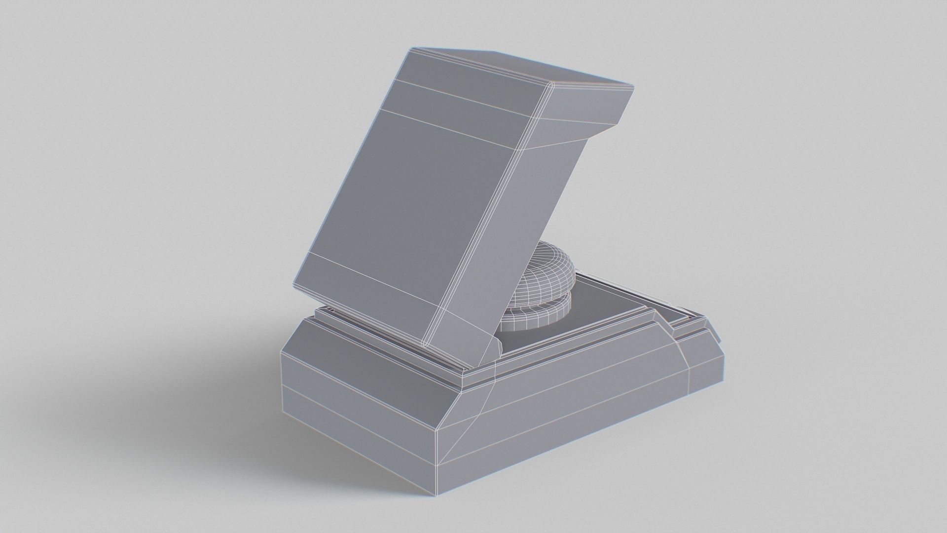 Big Red Button For Stress Relief Low-poly 3D model_23