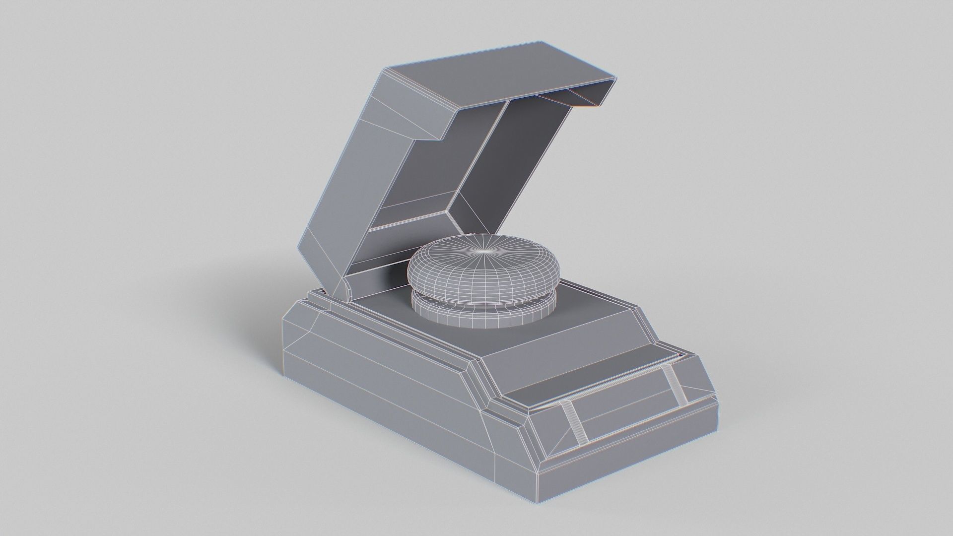 Big Red Button For Stress Relief Low-poly 3D model_21