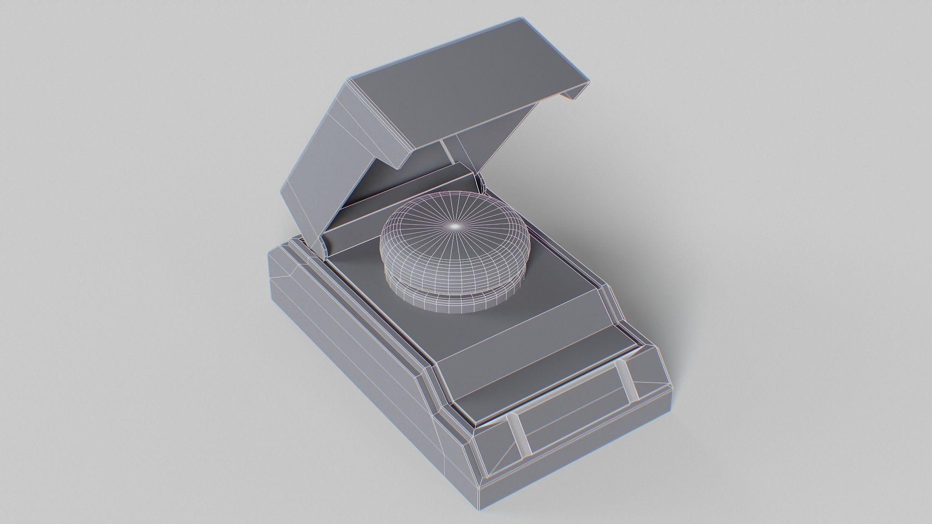 Big Red Button For Stress Relief Low-poly 3D model_26