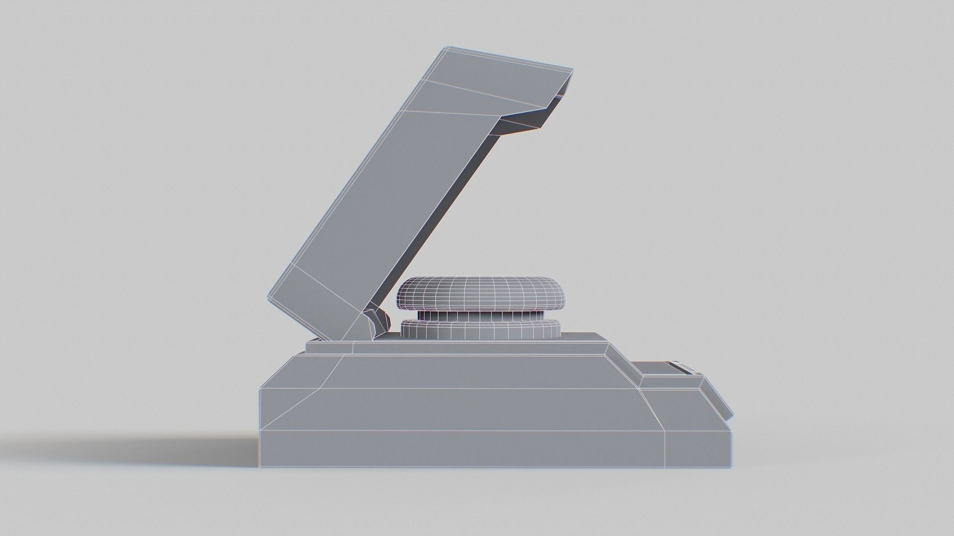 Big Red Button For Stress Relief Low-poly 3D model_22