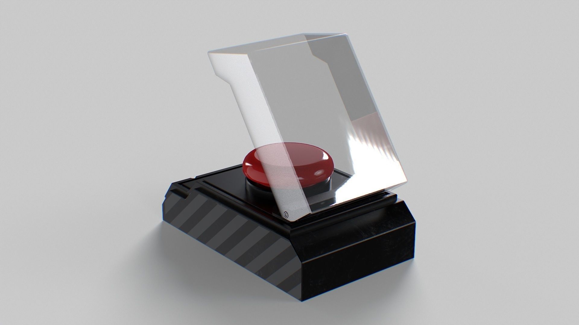 Big Red Button For Stress Relief Low-poly 3D model_5