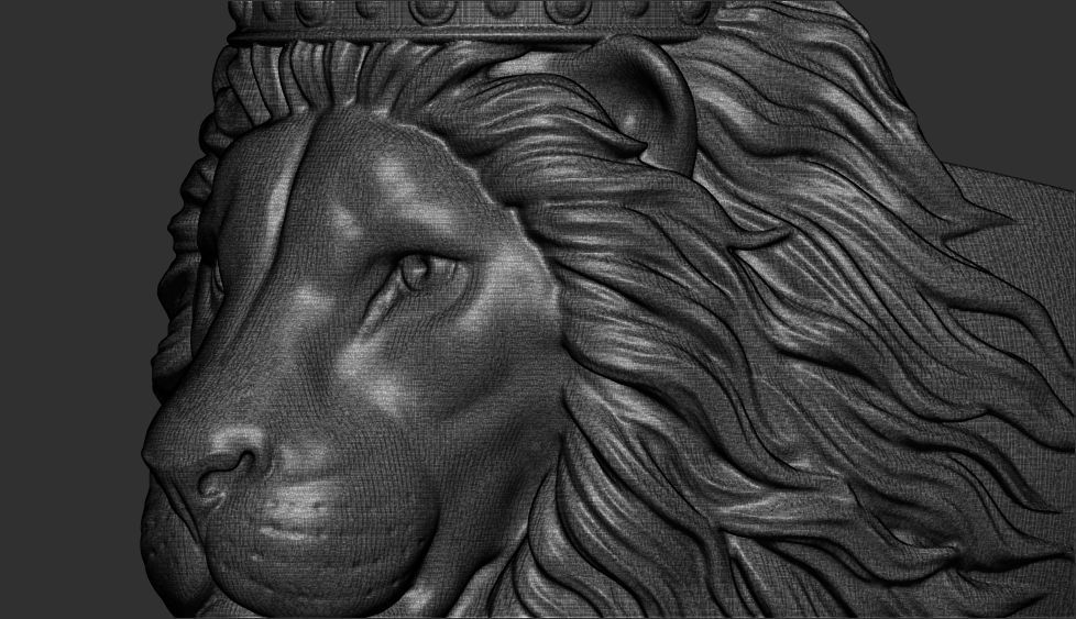 lion head with crown ring 3d print 3D print model_7