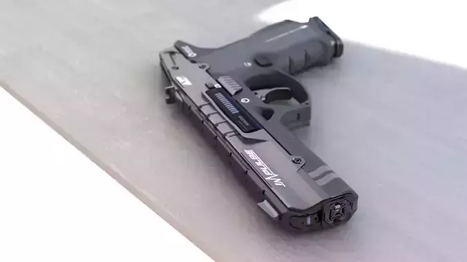 D-pistol gun 3D model