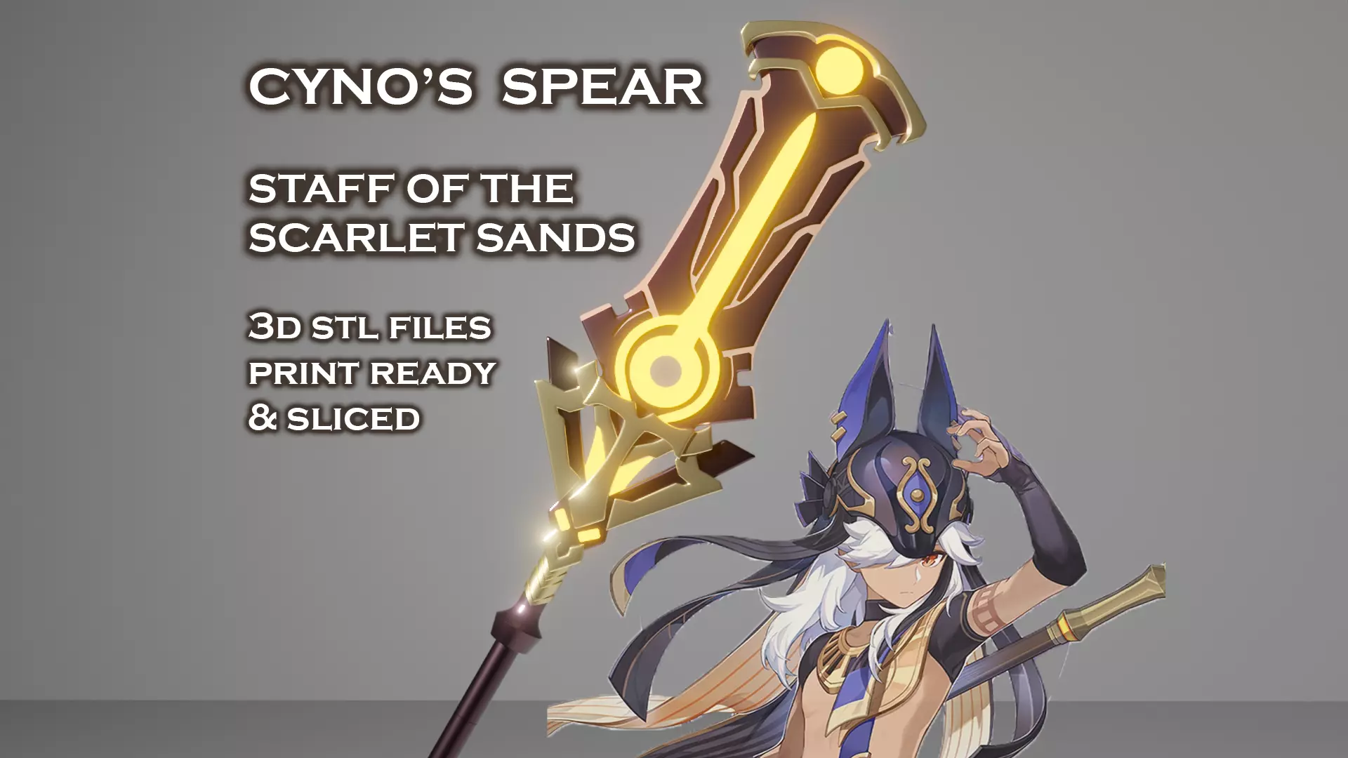 Cyno Weapon - Genshin Impact Cosplay - Sliced Print Ready 3D print model_0