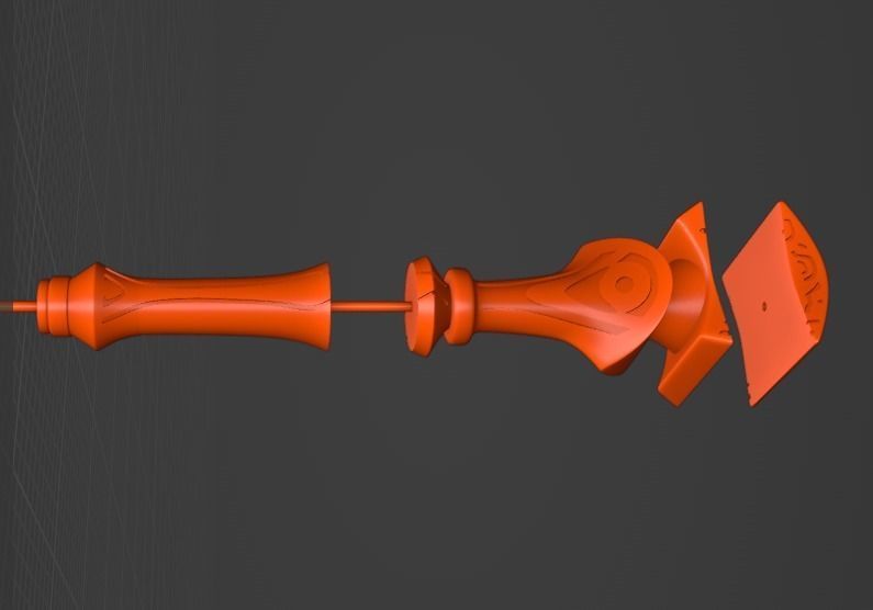 Cyno Weapon - Genshin Impact Cosplay - Sliced Print Ready 3D print model_14