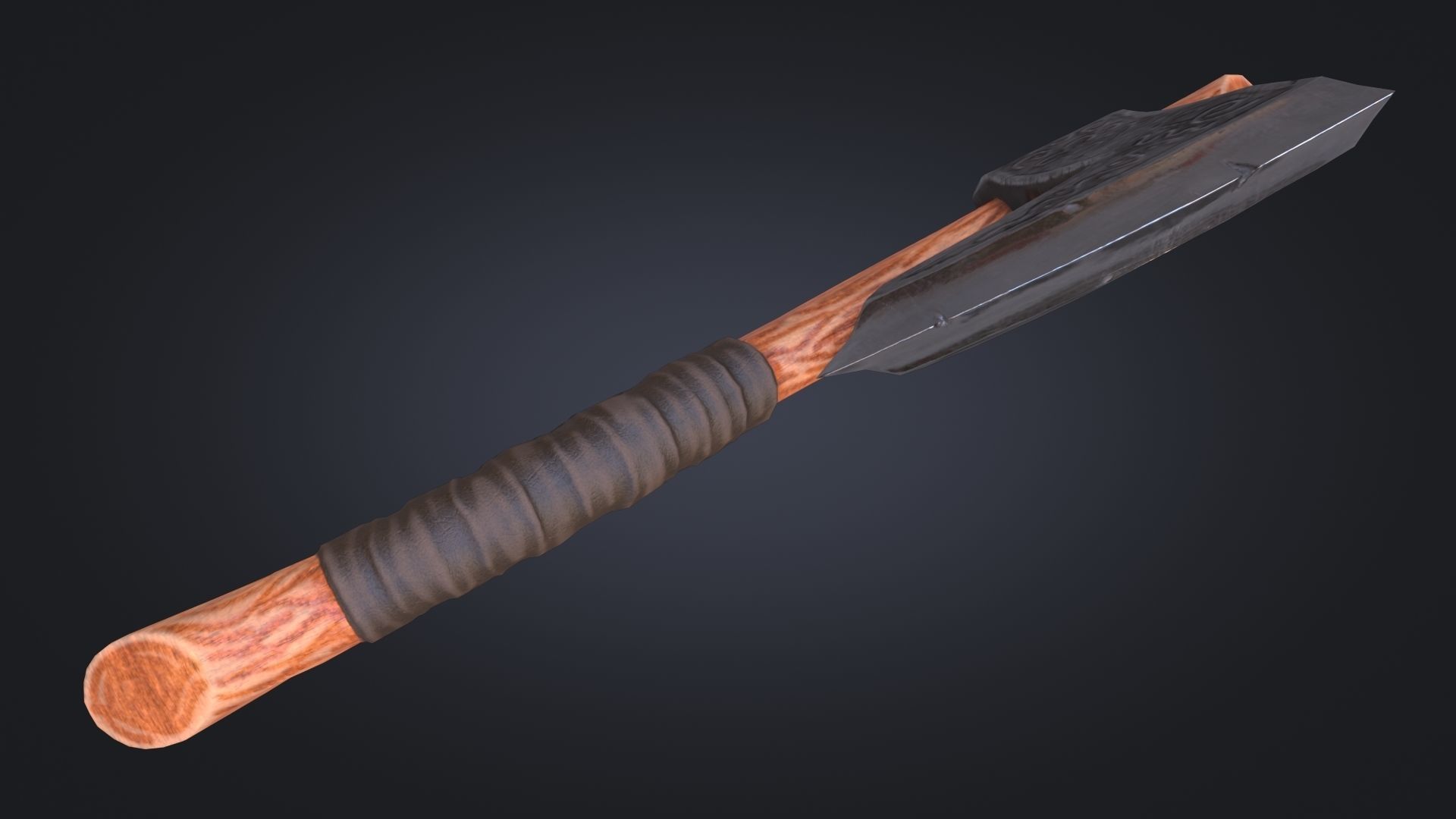 Viking Axe Warrior Melee Weapon for Games Unity Unreal Engine Low-poly 3D model_4