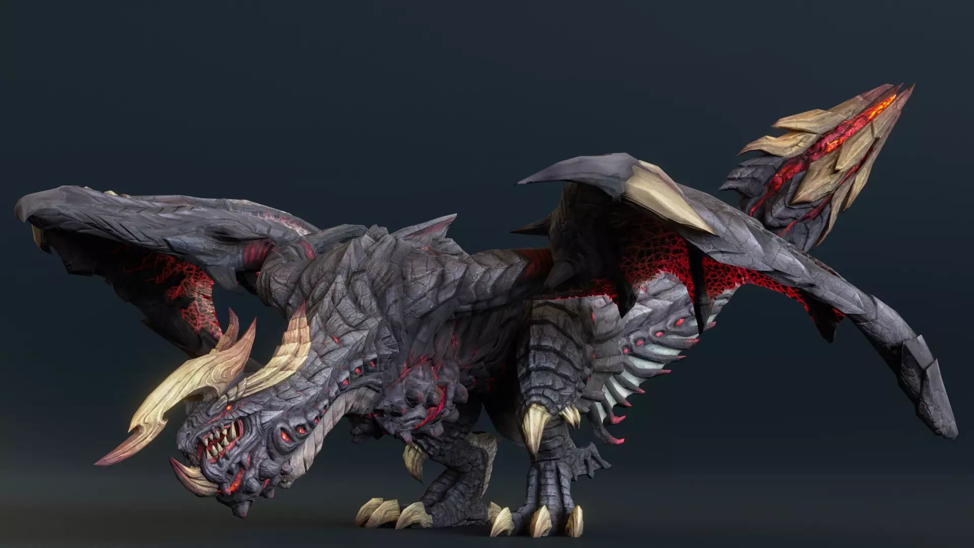 Dragon Arkus  Low-poly 3D model_0