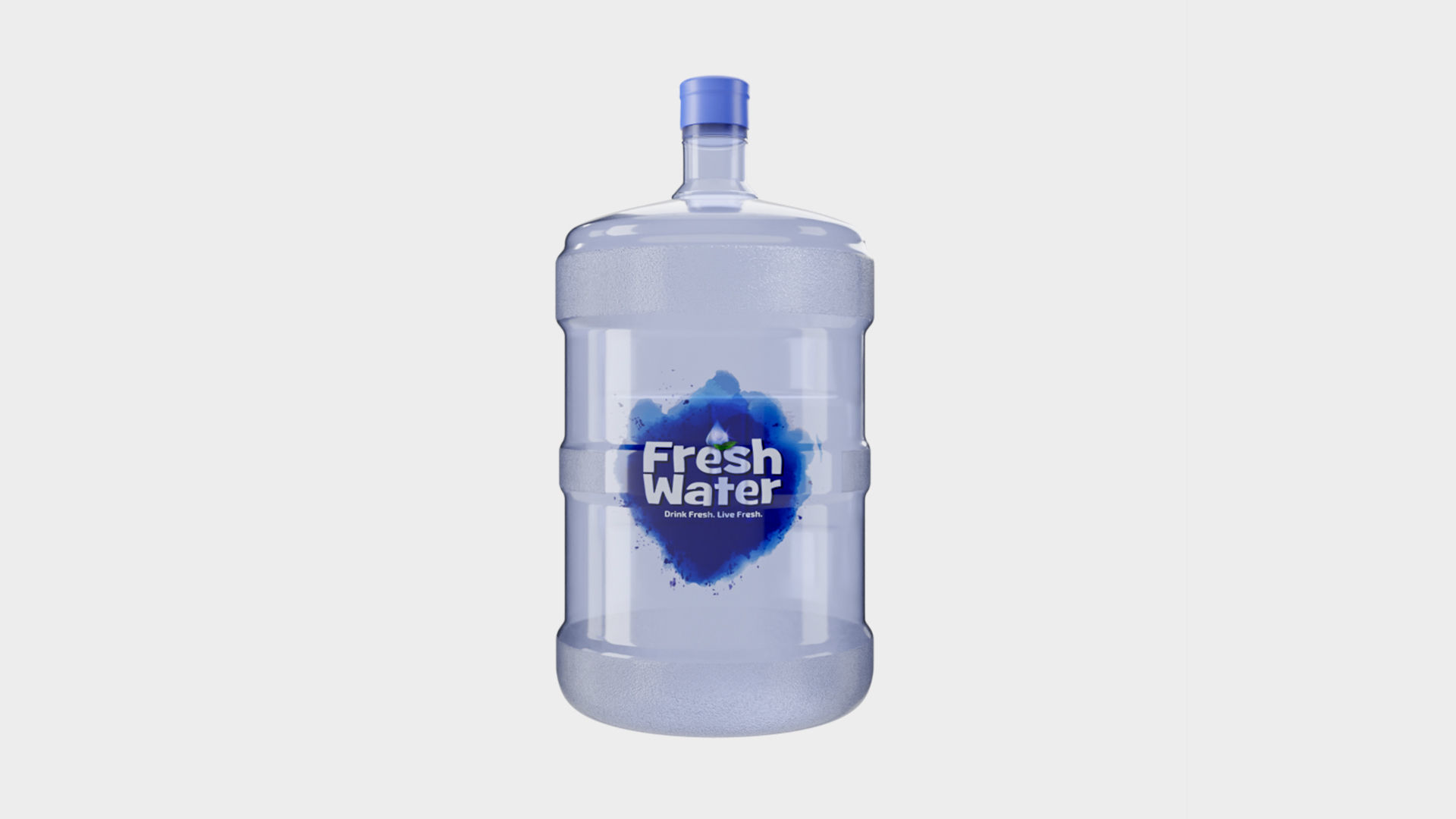 20L Fresh Water Bottle with Handle 3D model_1