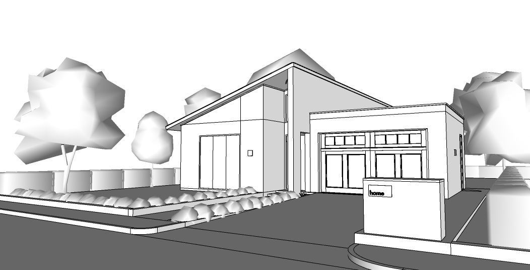 architectural 3d model for single floor house 3D model 2 3D model_4