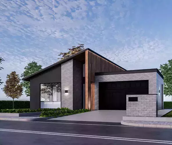 architectural 3d model for single floor house 3D model 2 3D model