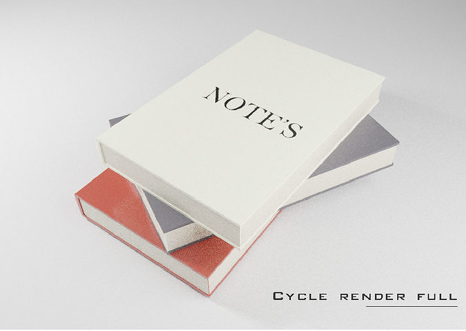 Books low poly notes 3D model | CGTrader