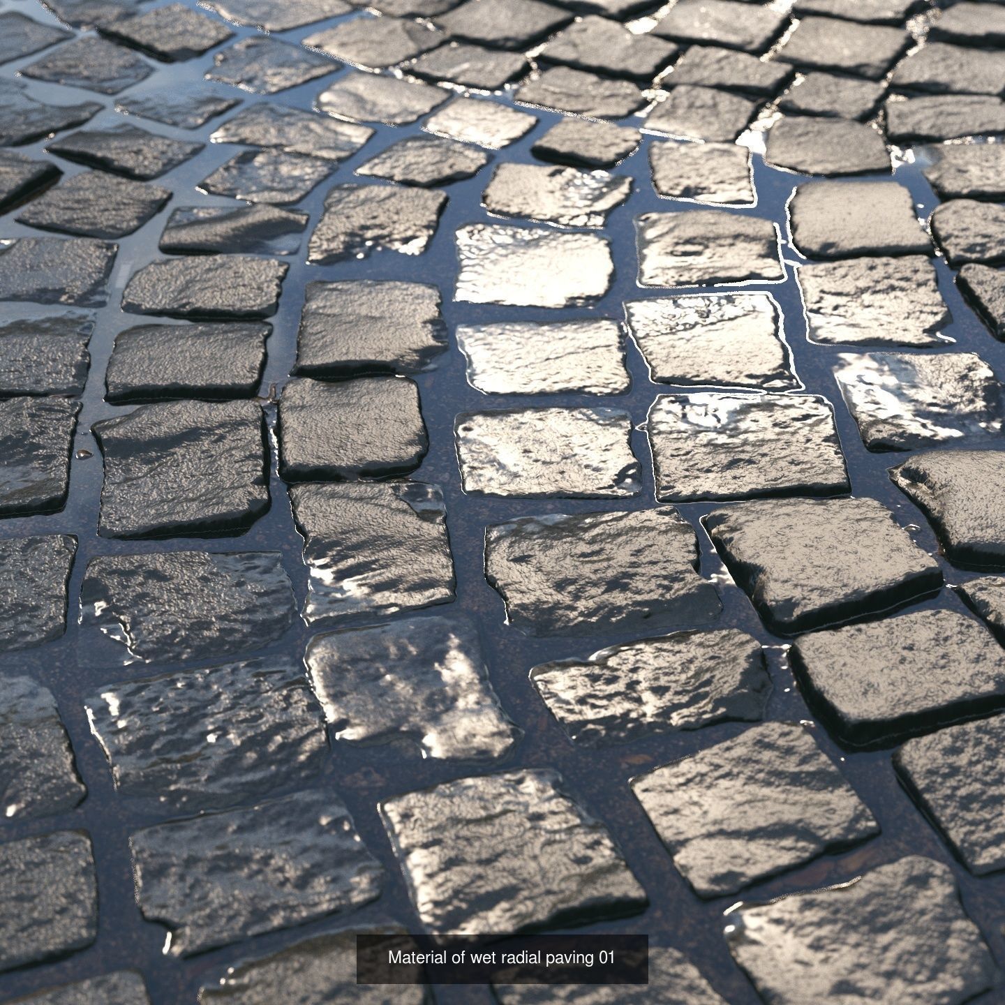  Realistic scanned PBR materials of paving stones and sidewalks 3D Model Collection_9