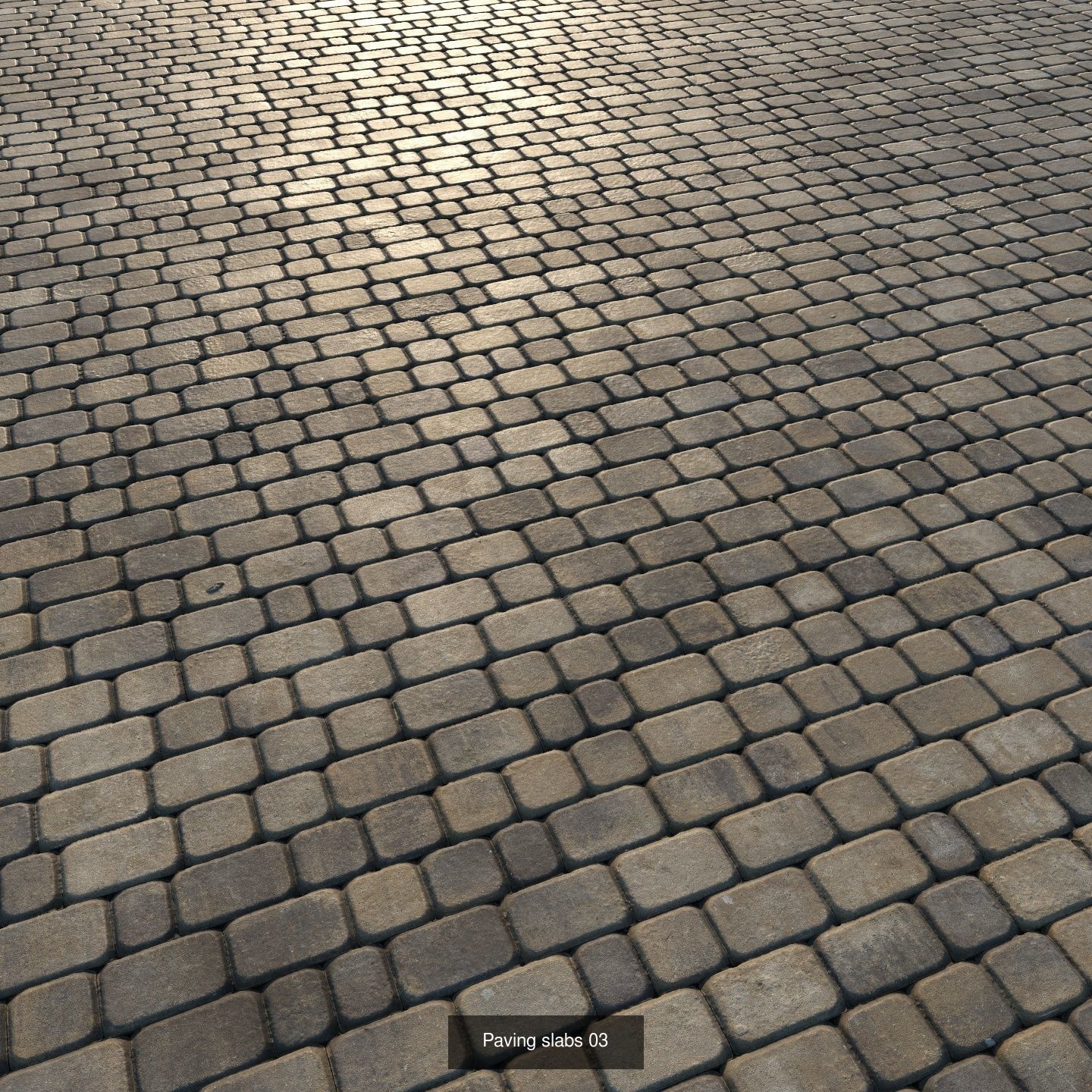  Realistic scanned PBR materials of paving stones and sidewalks 3D Model Collection_14
