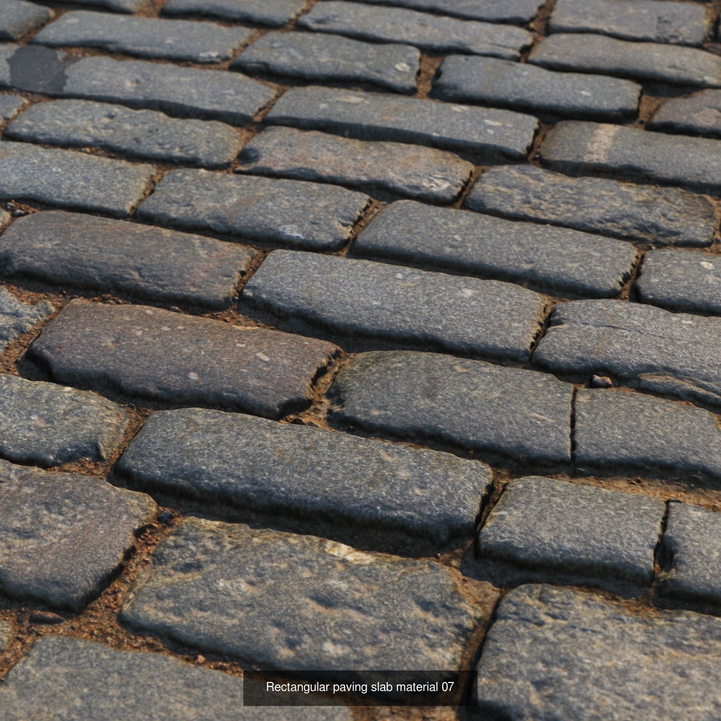  Realistic scanned PBR materials of paving stones and sidewalks 3D Model Collection_8