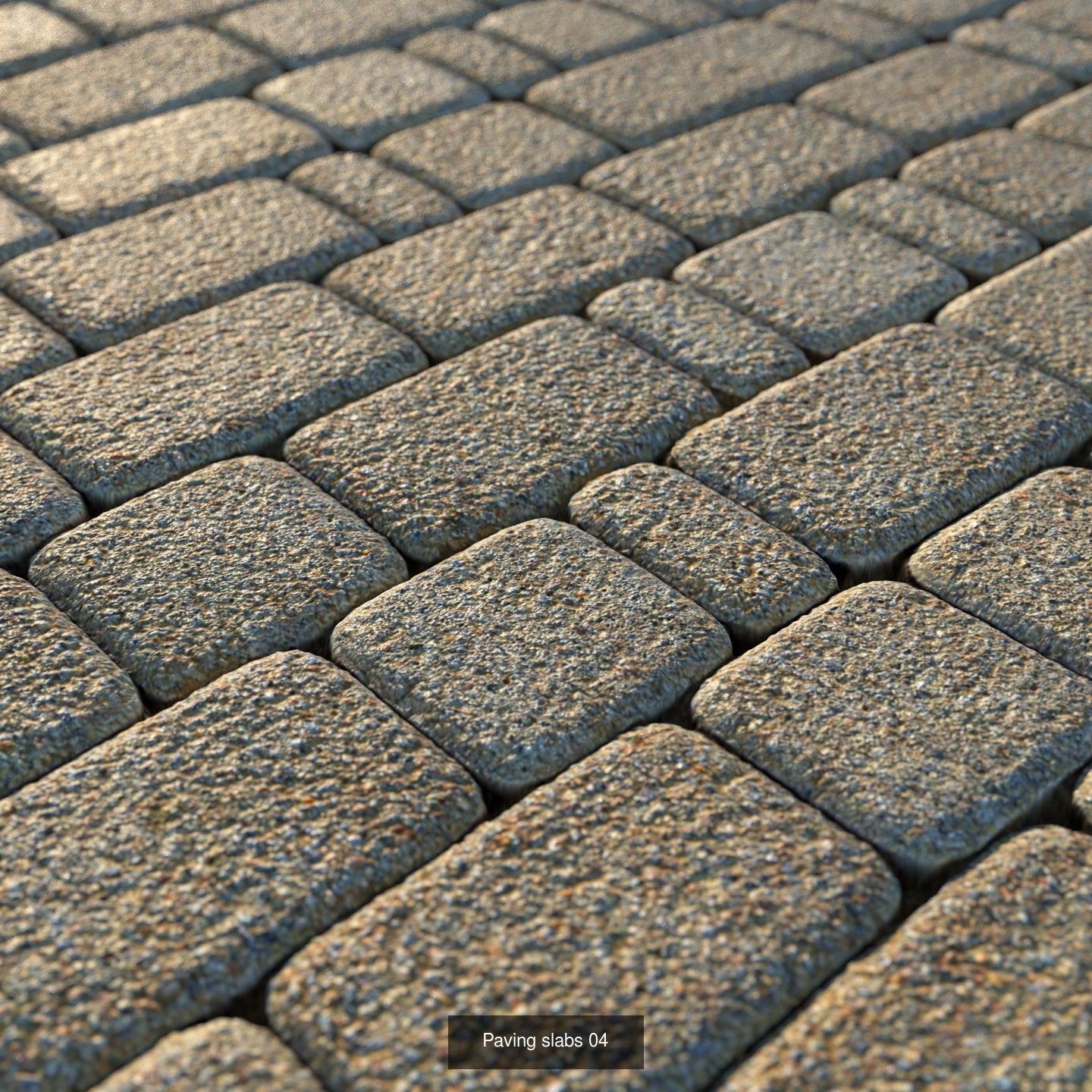  Realistic scanned PBR materials of paving stones and sidewalks 3D Model Collection_15