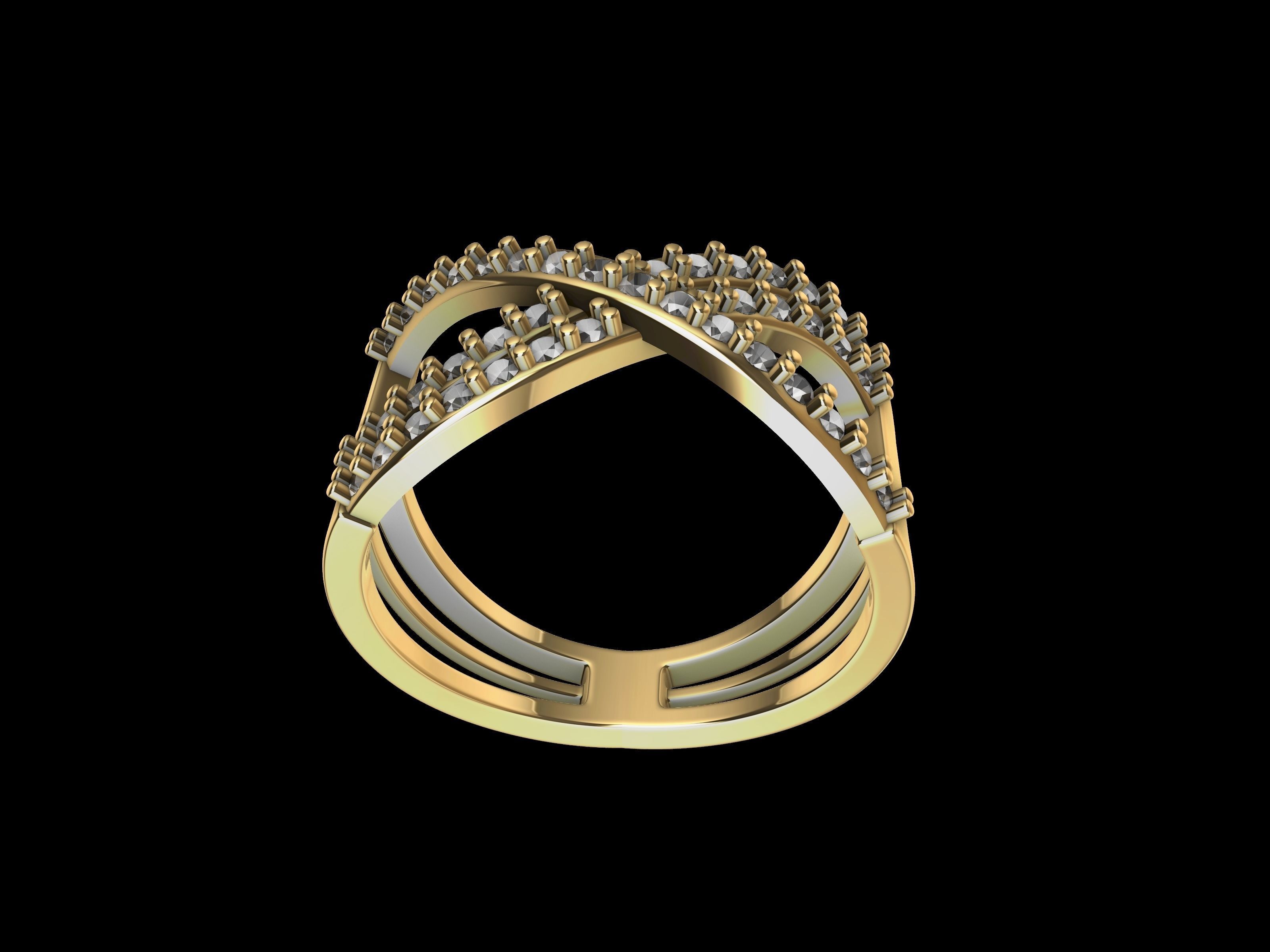 twist diamond ring stl verified 3D print model_4