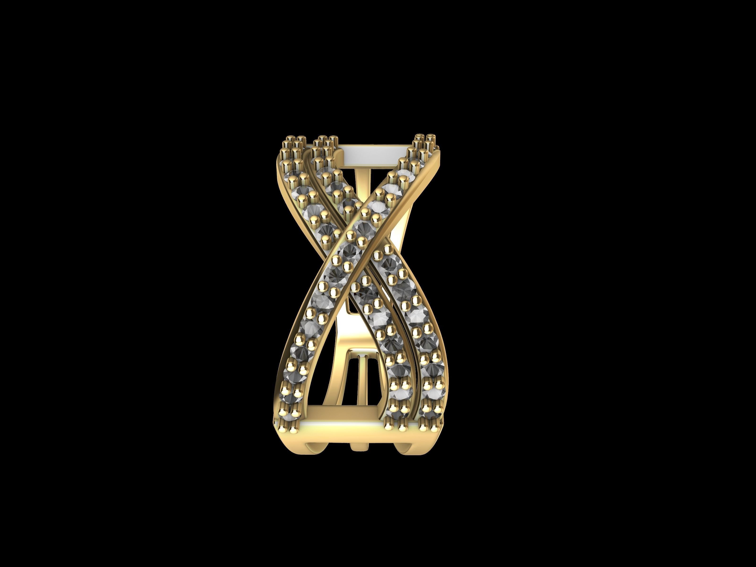 twist diamond ring stl verified 3D print model_12