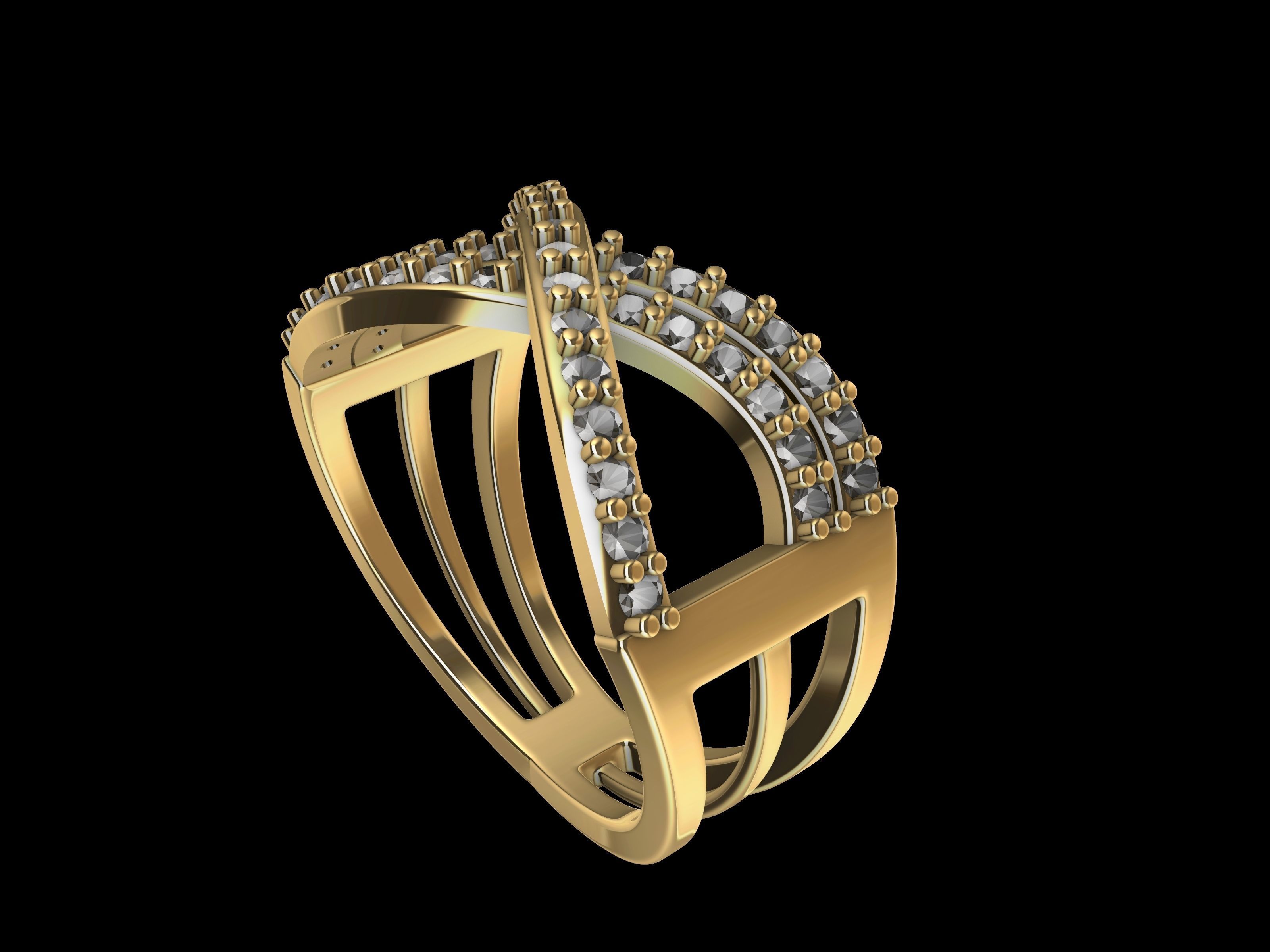 twist diamond ring stl verified 3D print model_14