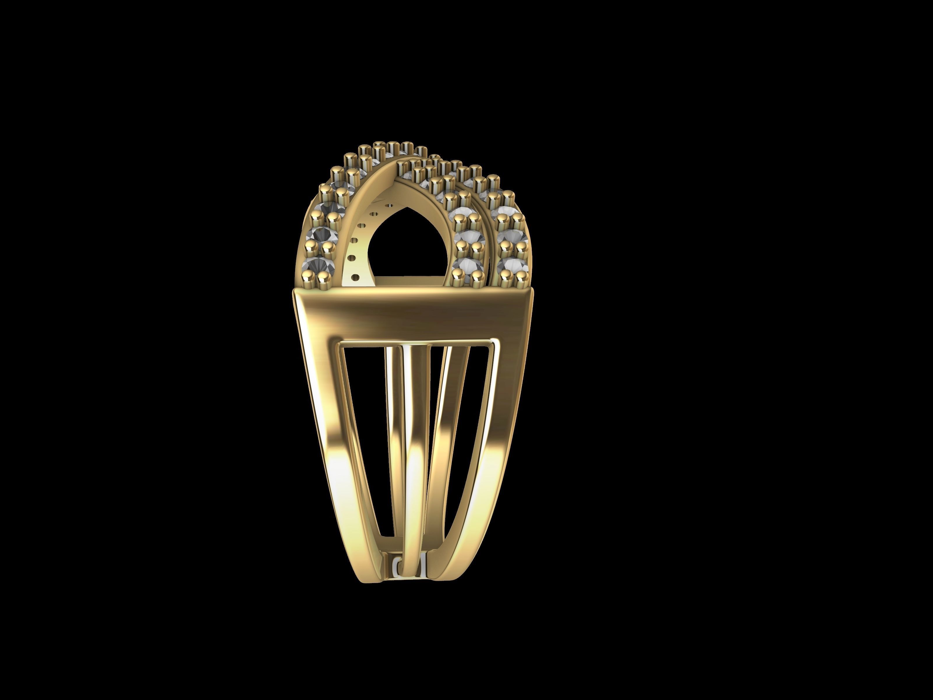 twist diamond ring stl verified 3D print model_5
