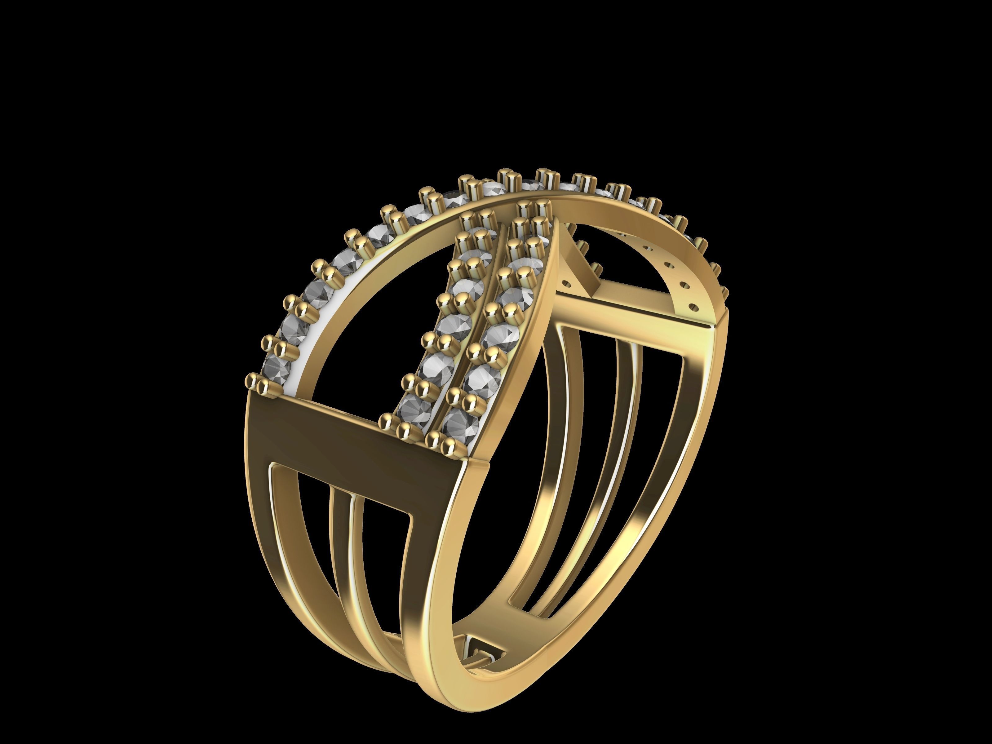 twist diamond ring stl verified 3D print model_13