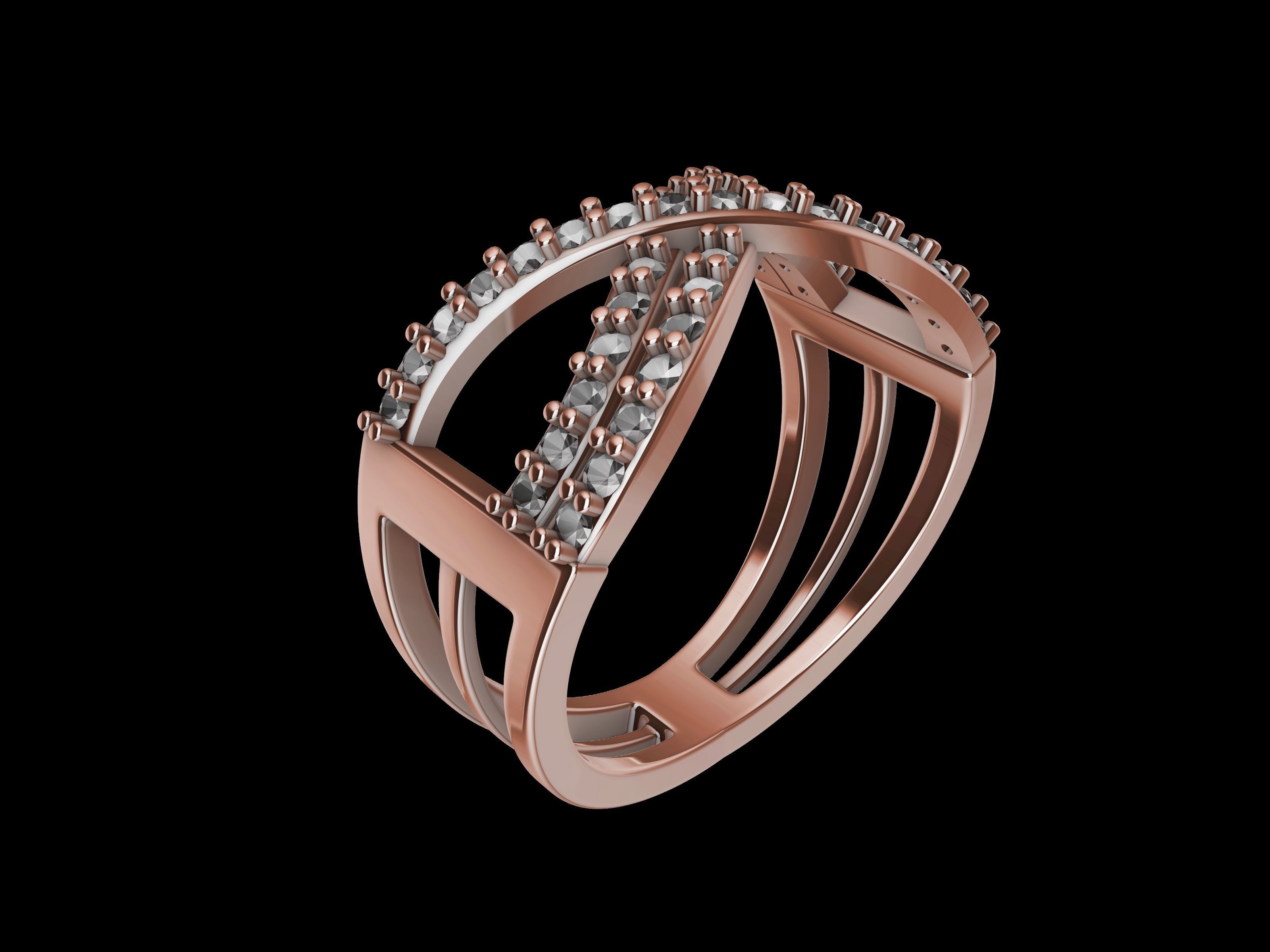 twist diamond ring stl verified 3D print model_16