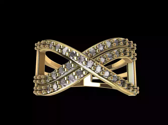 twist diamond ring stl verified 3D print model