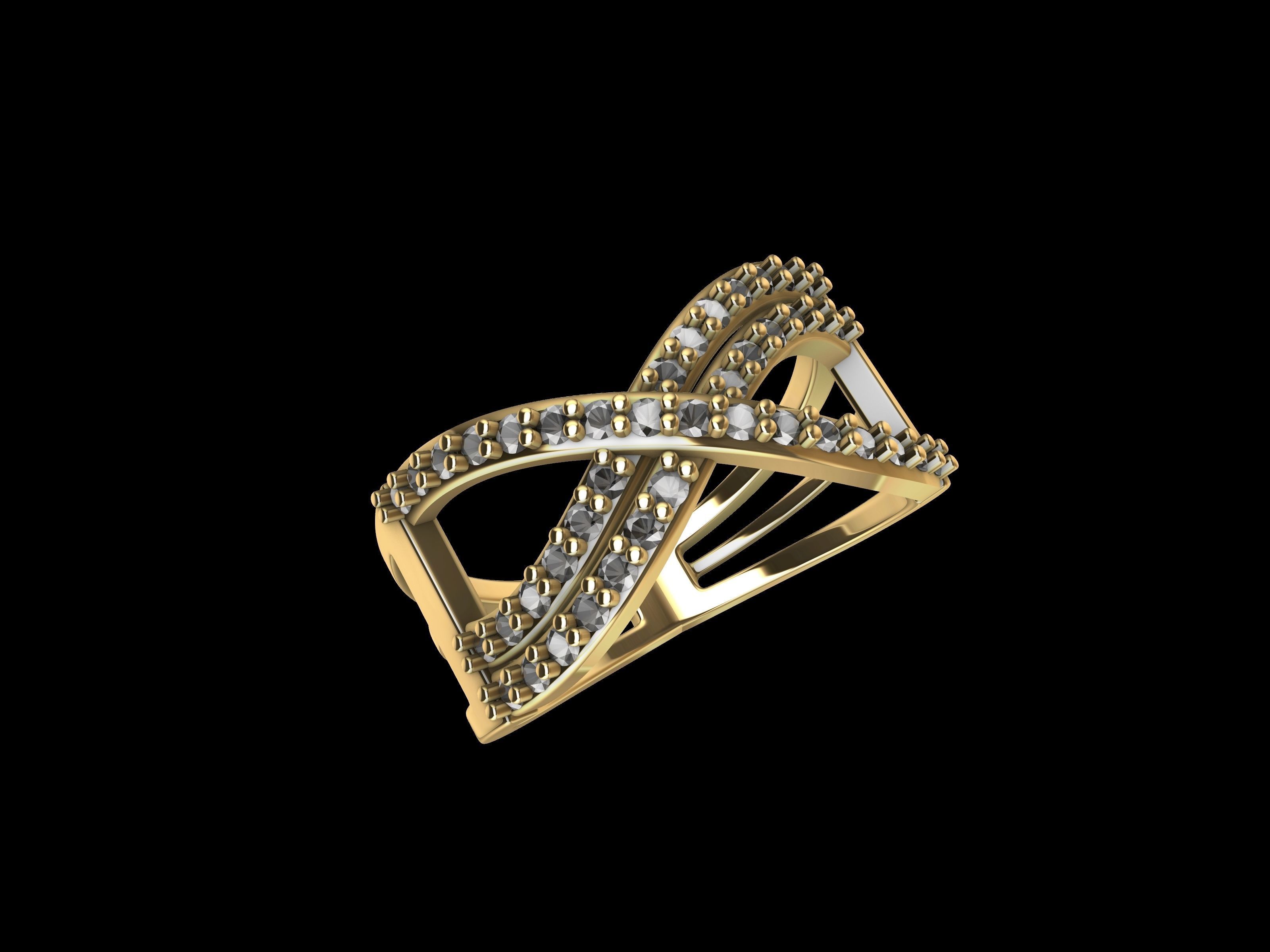twist diamond ring stl verified 3D print model_11