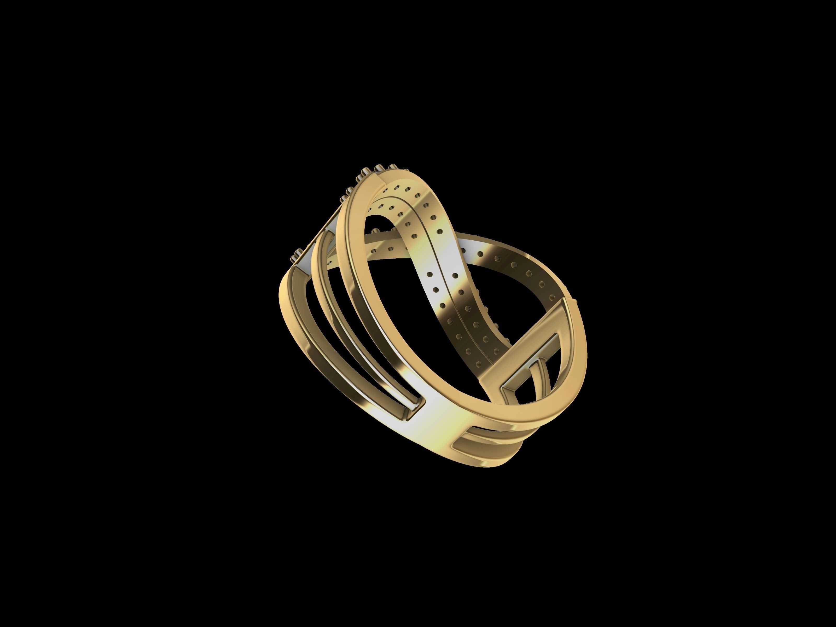 twist diamond ring stl verified 3D print model_8