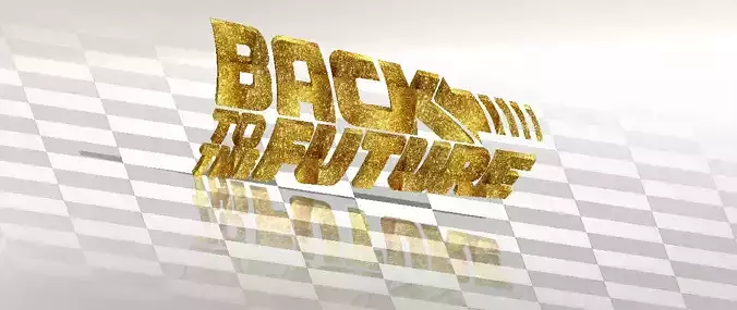 3D Logo back to future