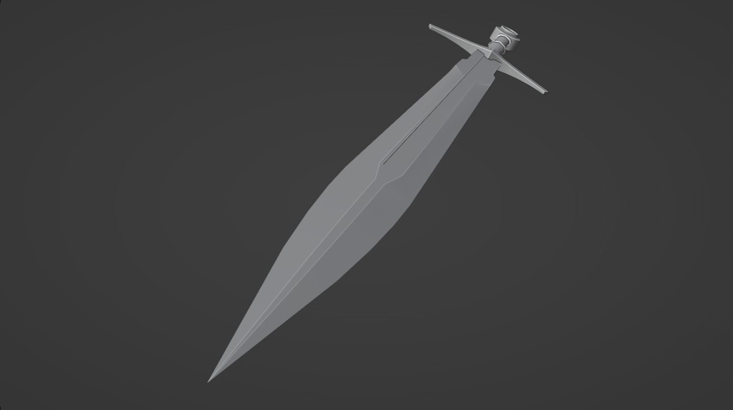 Medieval Sword Low-poly 3D model_23