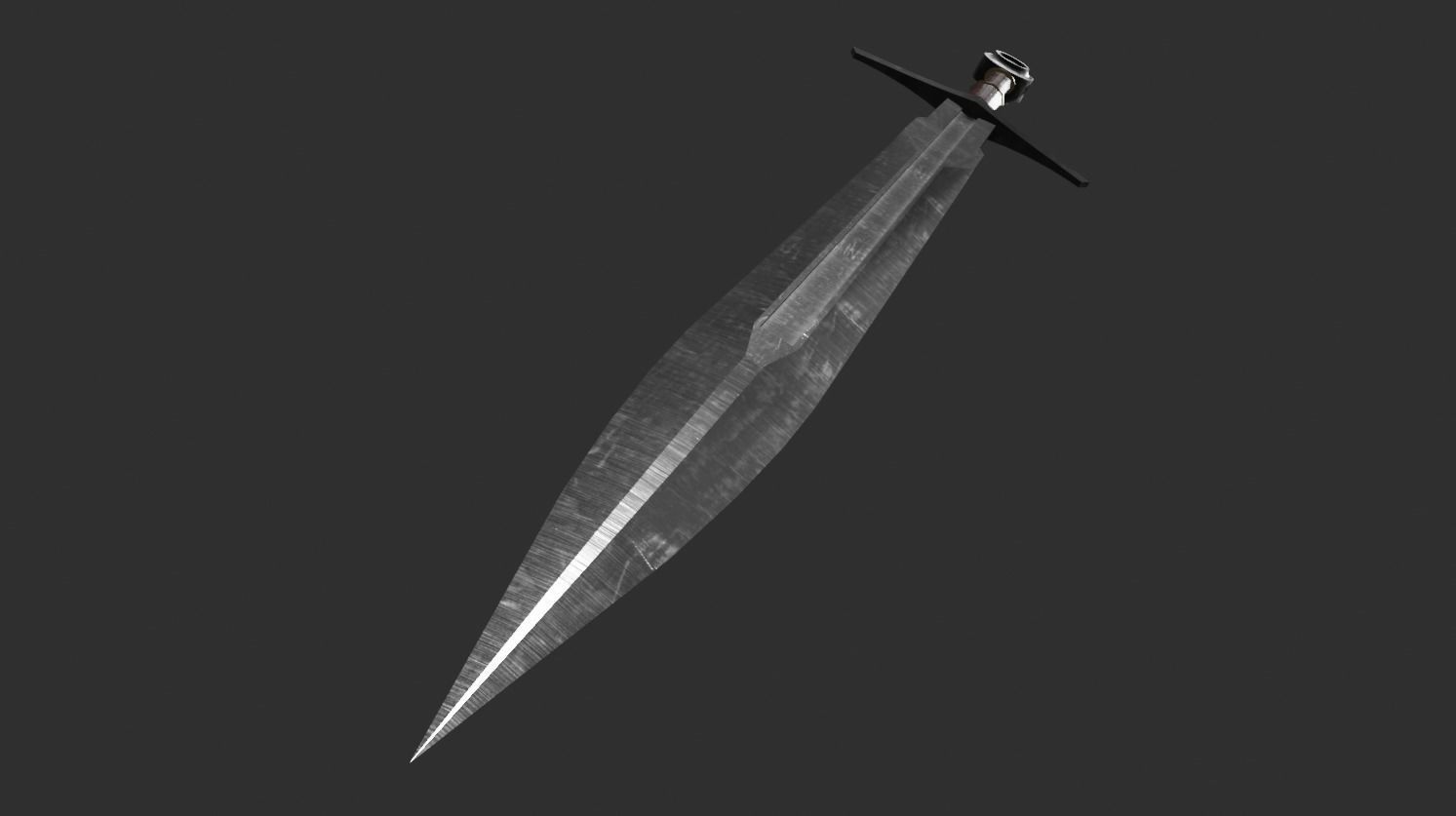 Medieval Sword Low-poly 3D model_22