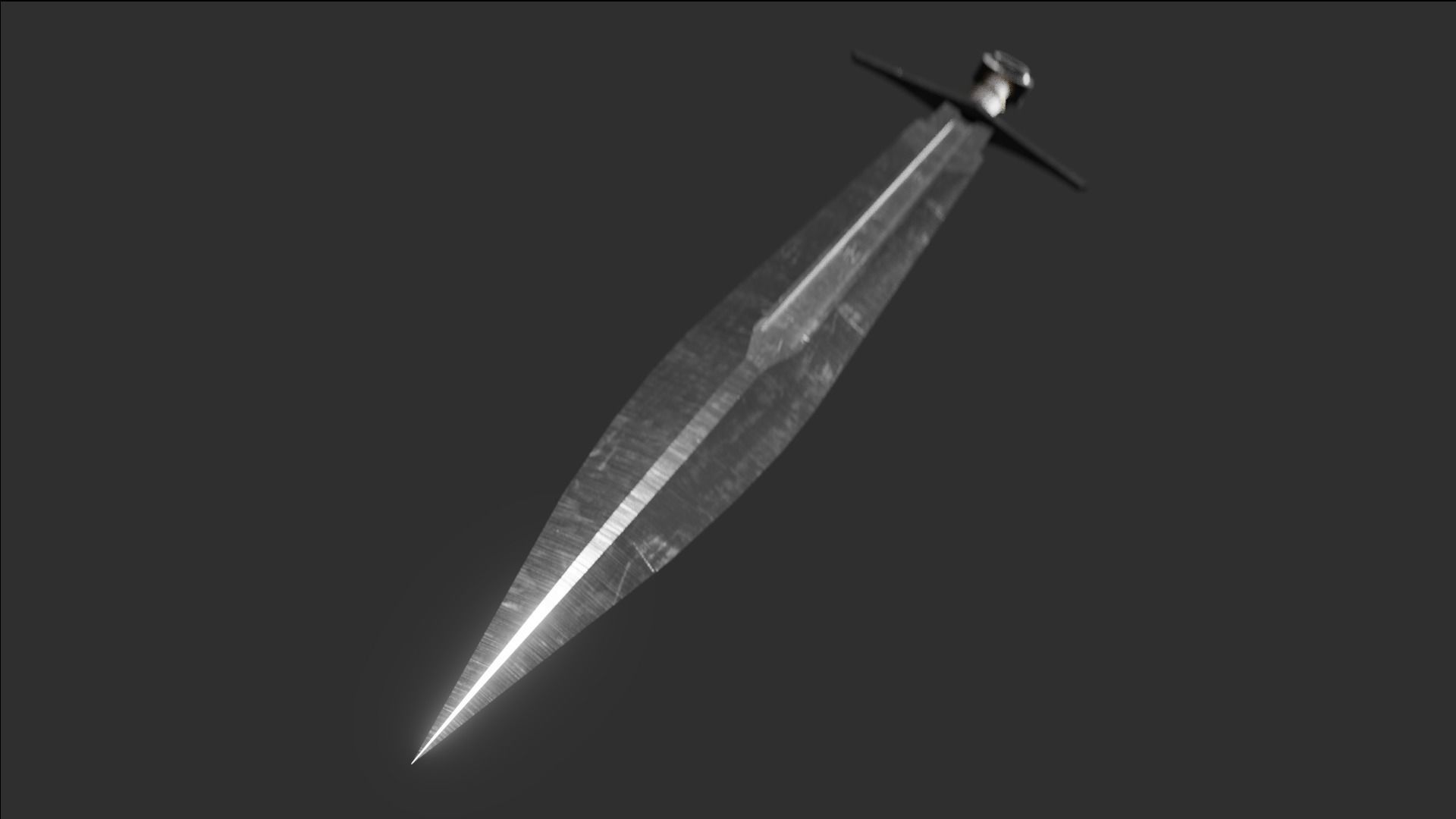 Medieval Sword Low-poly 3D model_21