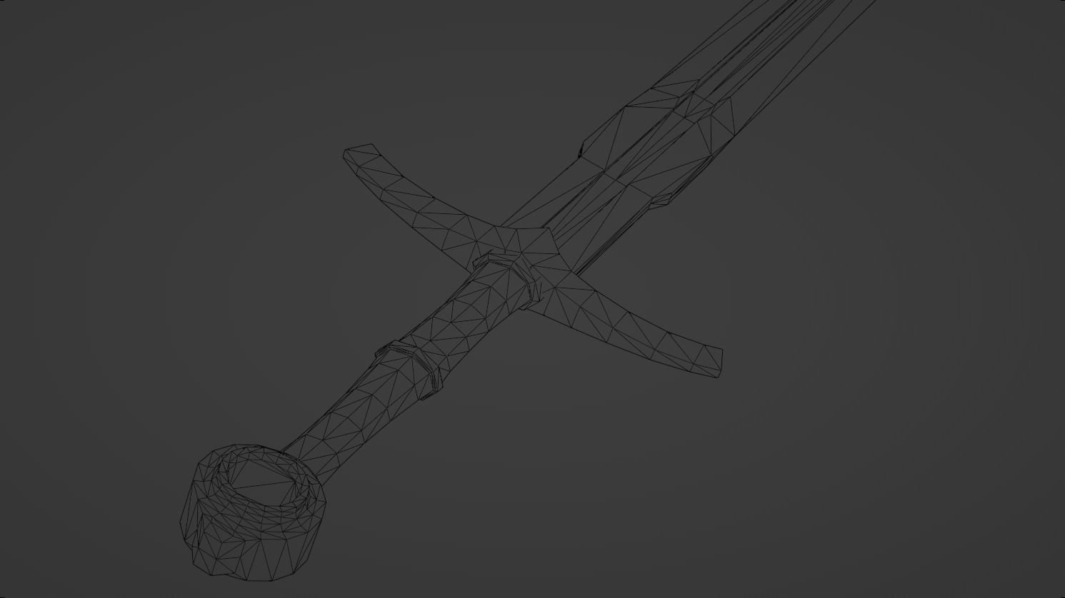 Medieval Sword Low-poly 3D model_12