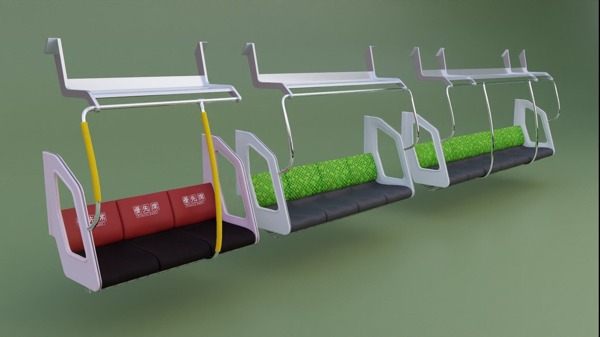 Rigged Train Japanese Yamanote E235 Series  3D model_16