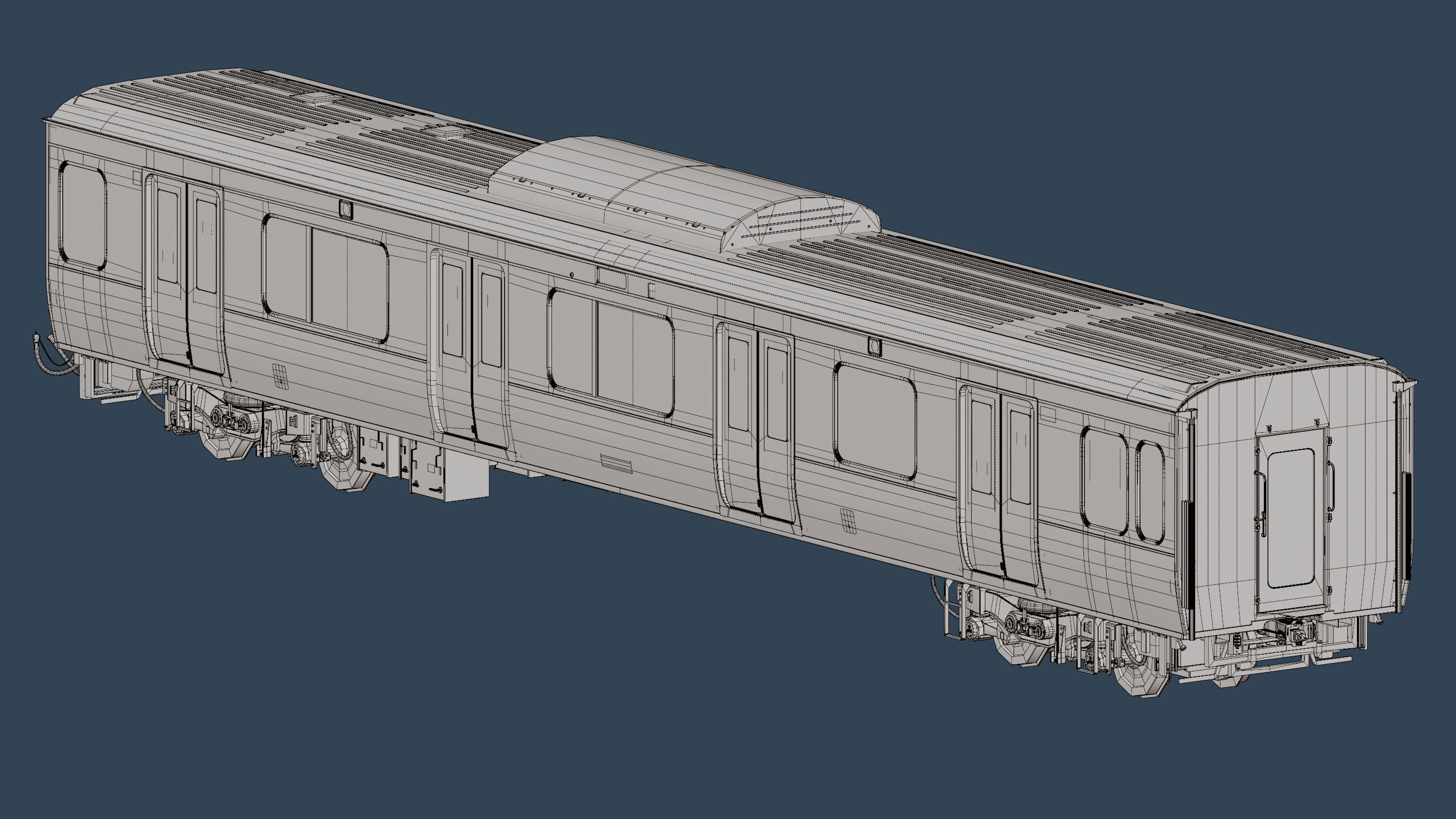 Rigged Train Japanese Yamanote E235 Series  3D model_18
