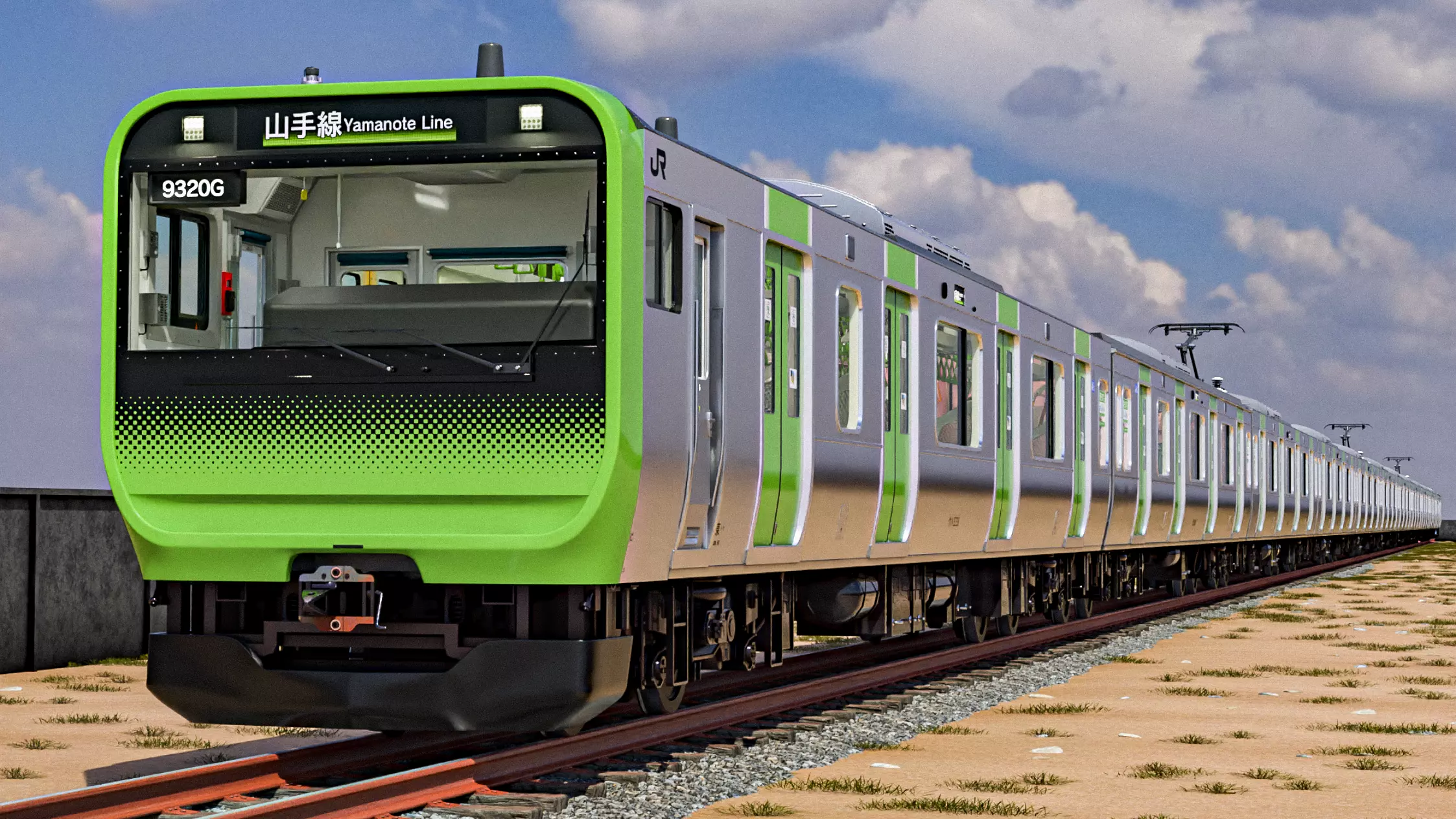 Rigged Train Japanese Yamanote E235 Series  3D model_0