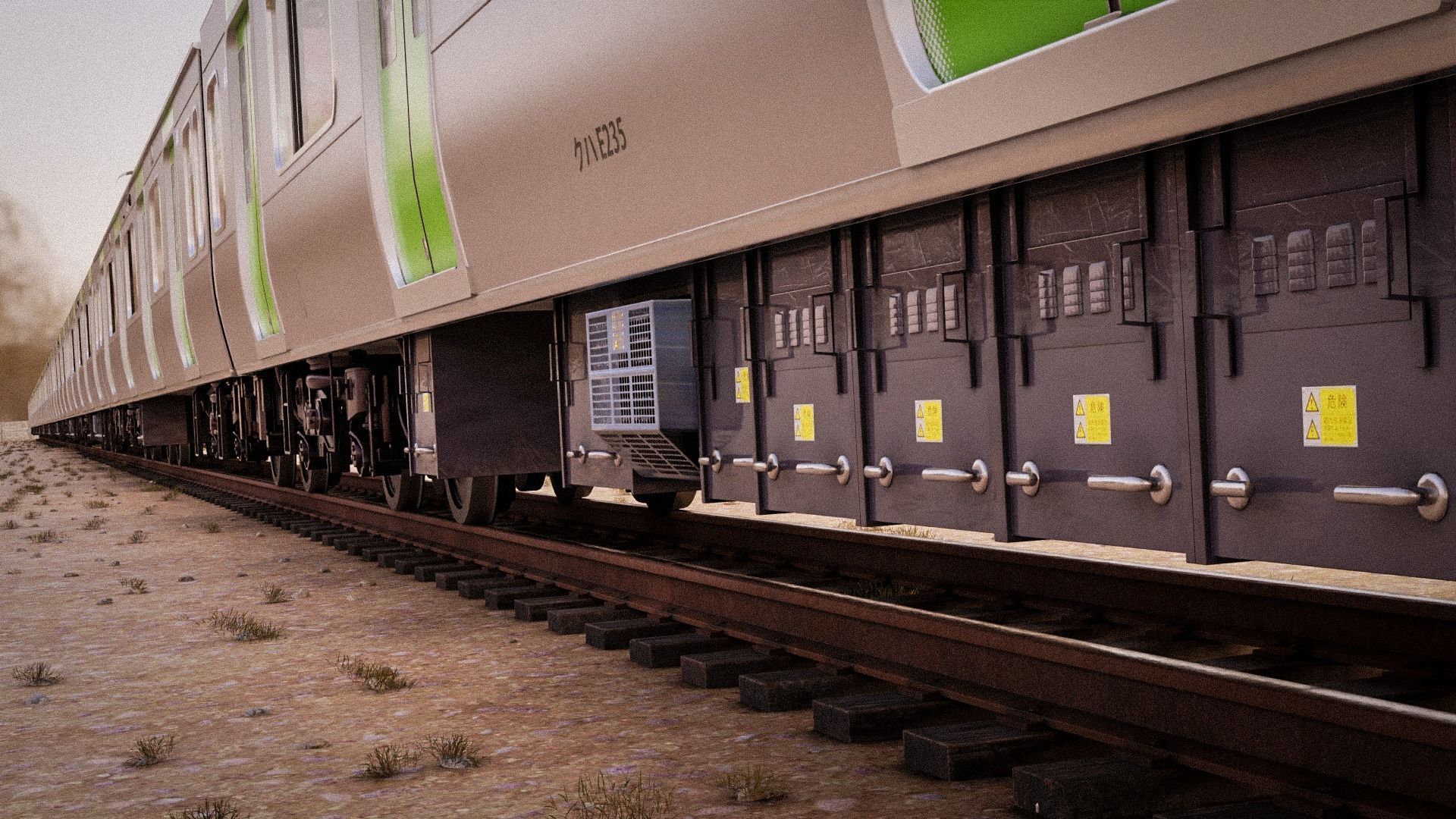 Rigged Train Japanese Yamanote E235 Series  3D model_8