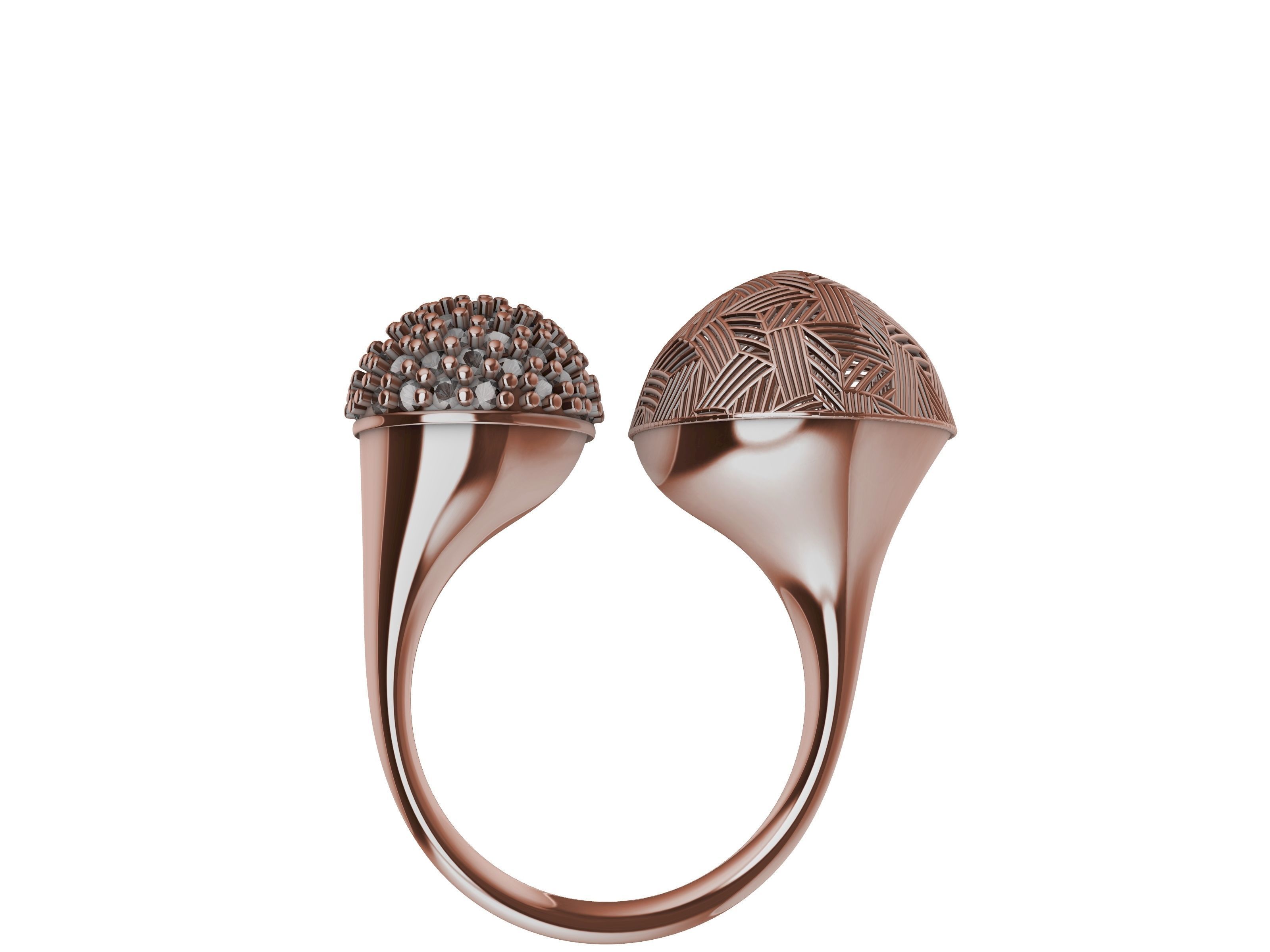 DOME JALI PAVE RING STL VERIFIED 3D print model_29