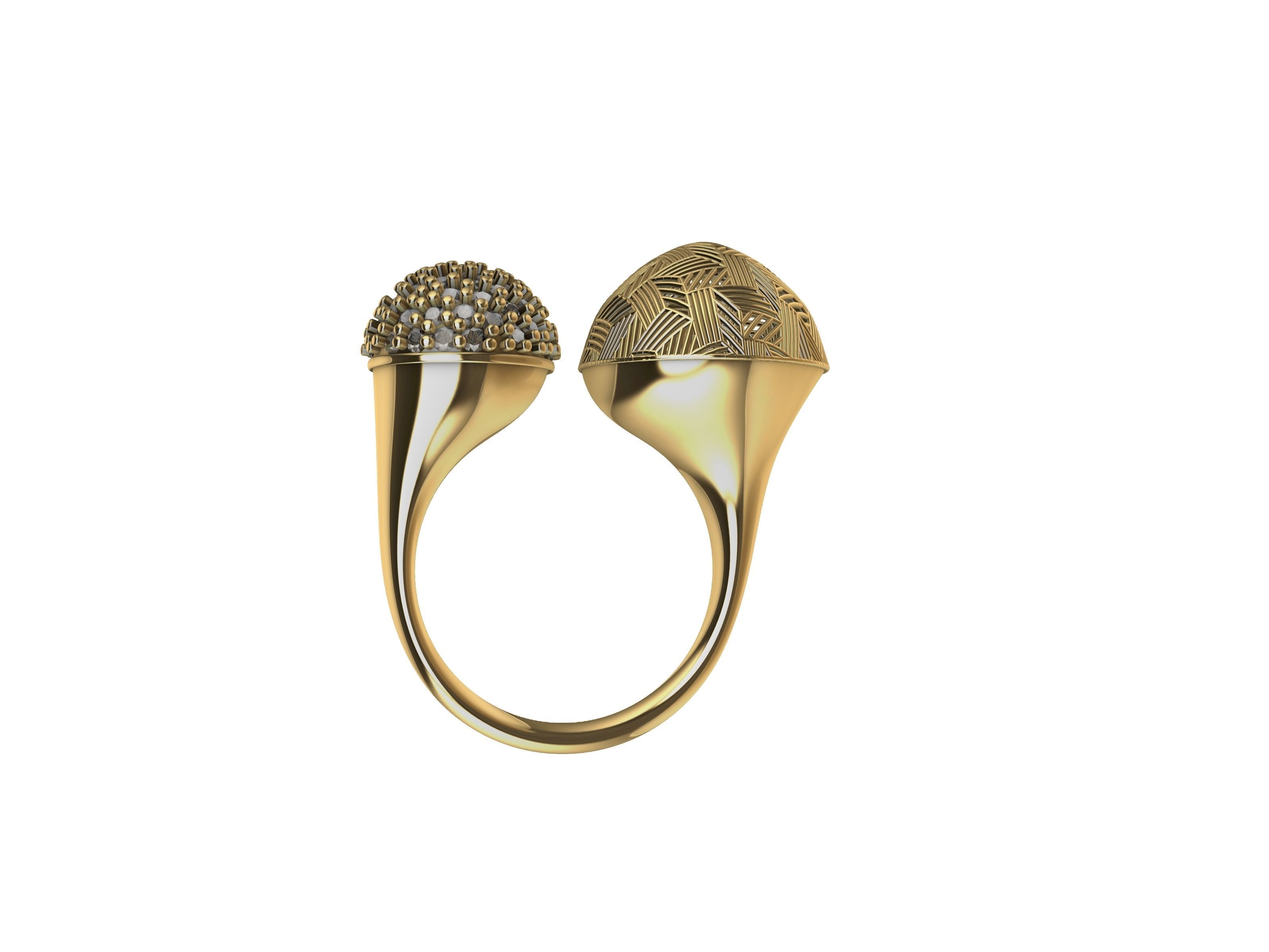 DOME JALI PAVE RING STL VERIFIED 3D print model_25