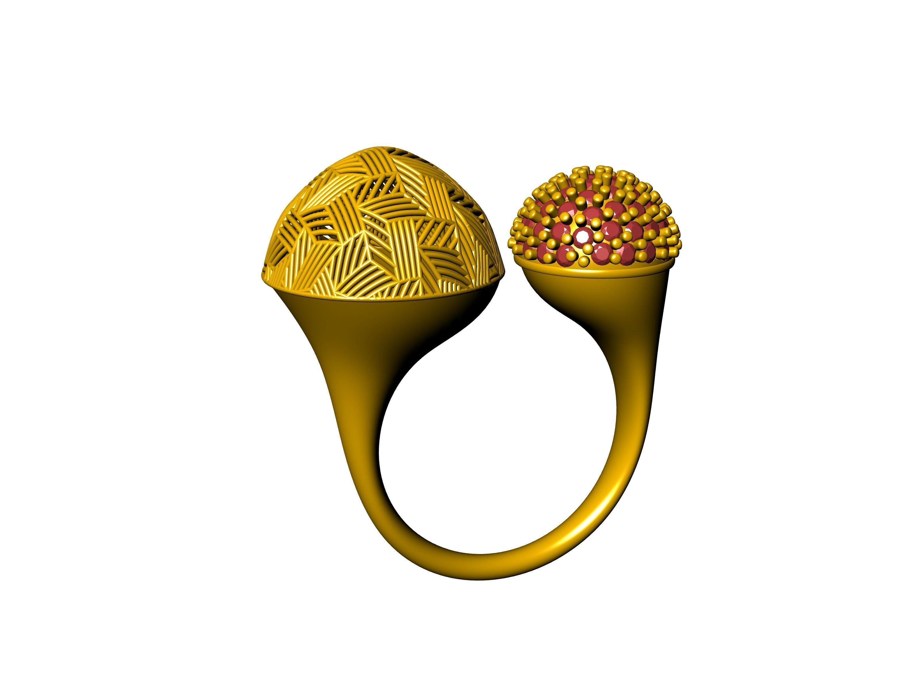 DOME JALI PAVE RING STL VERIFIED 3D print model_21