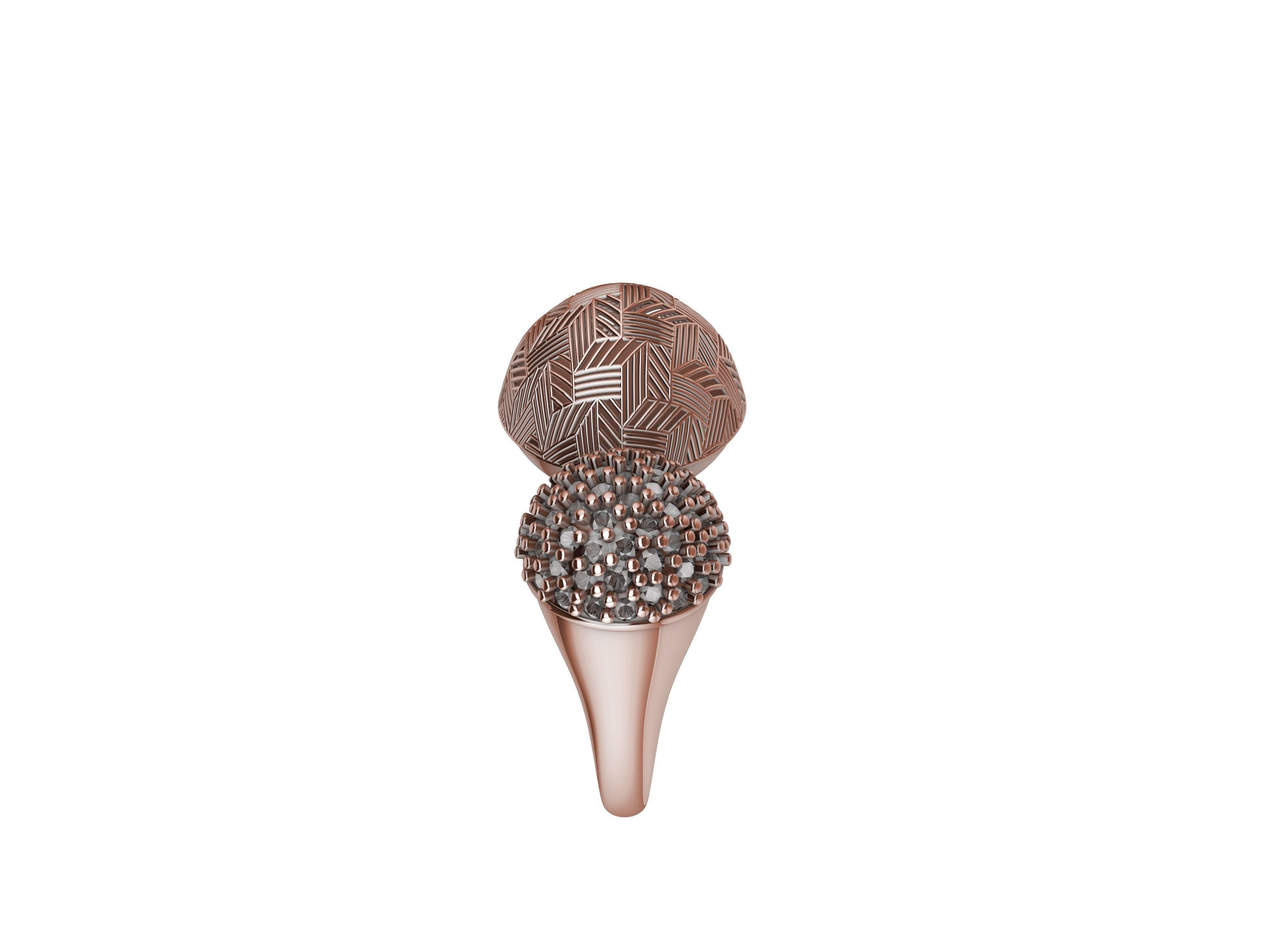 DOME JALI PAVE RING STL VERIFIED 3D print model_31