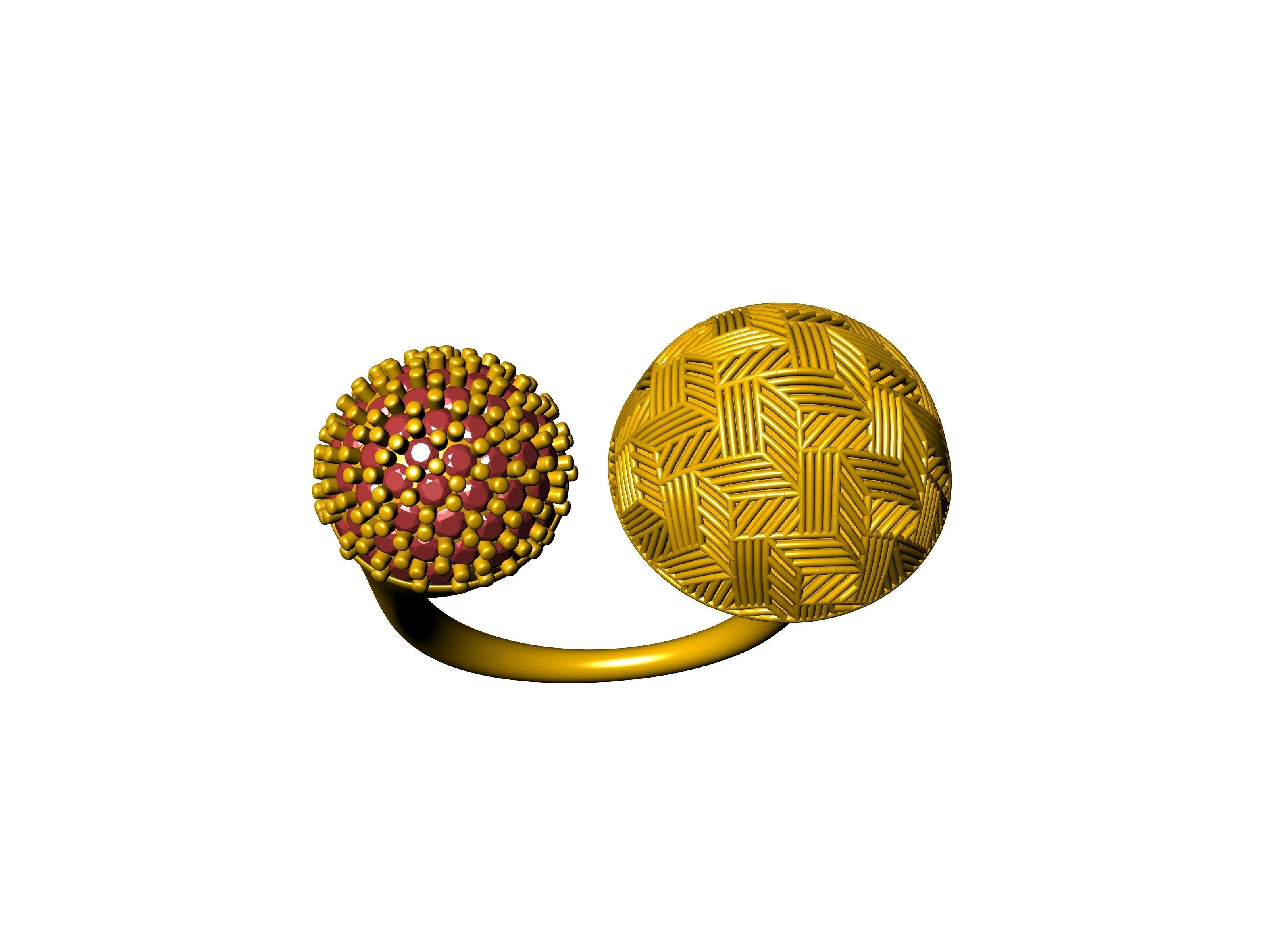 DOME JALI PAVE RING STL VERIFIED 3D print model_7