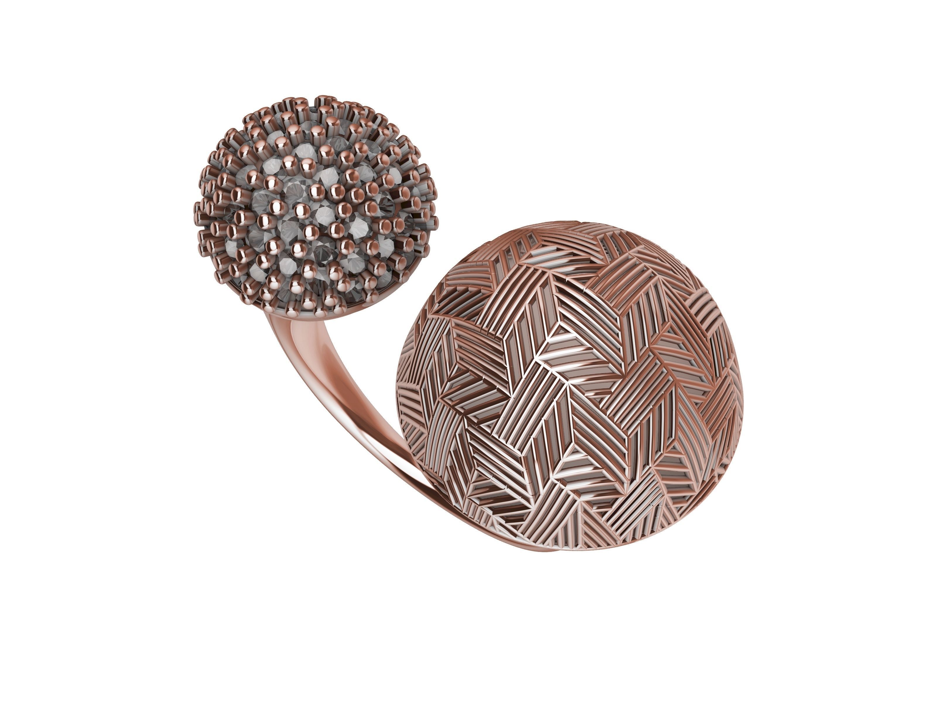 DOME JALI PAVE RING STL VERIFIED 3D print model_28