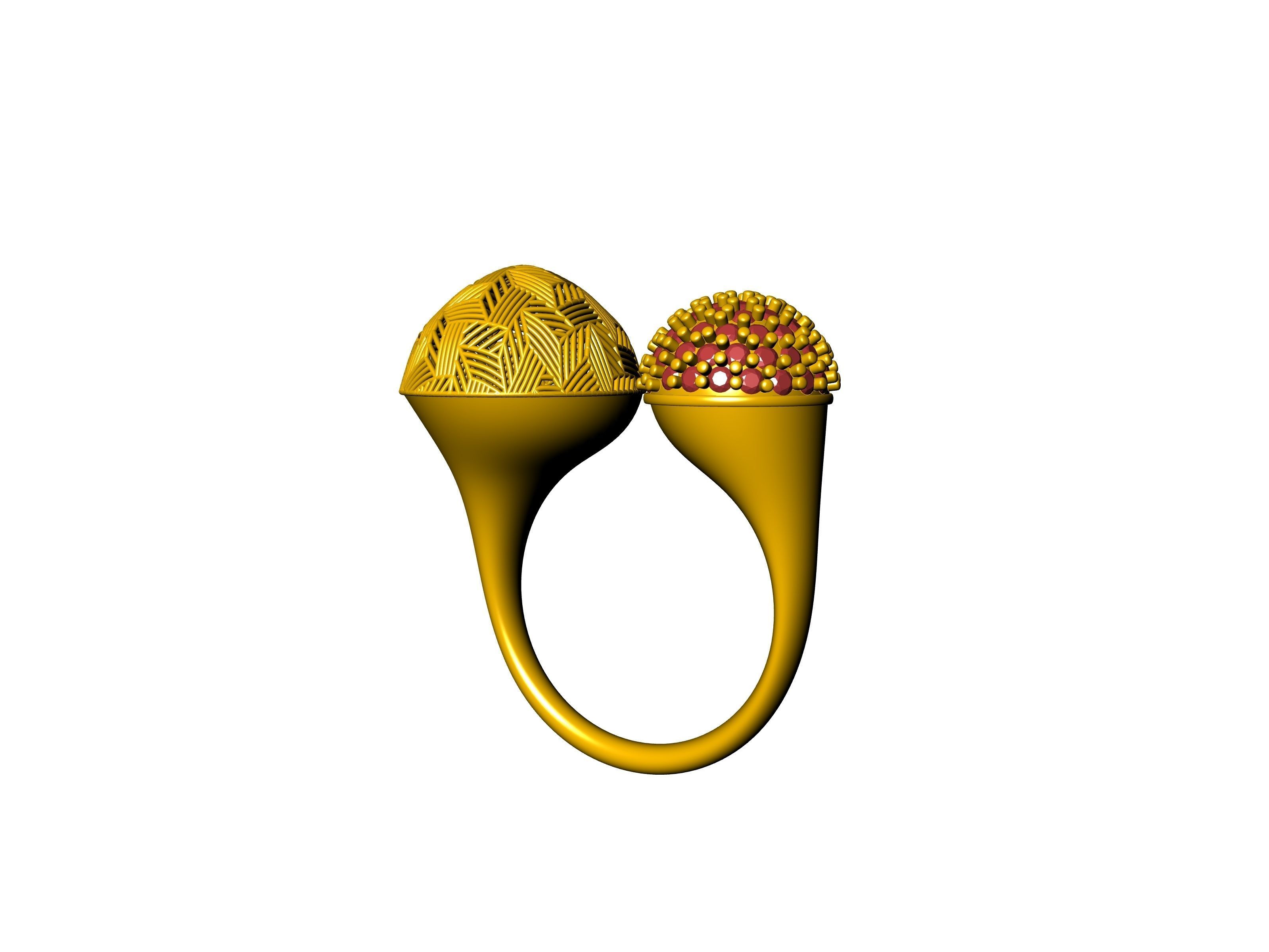 DOME JALI PAVE RING STL VERIFIED 3D print model_16