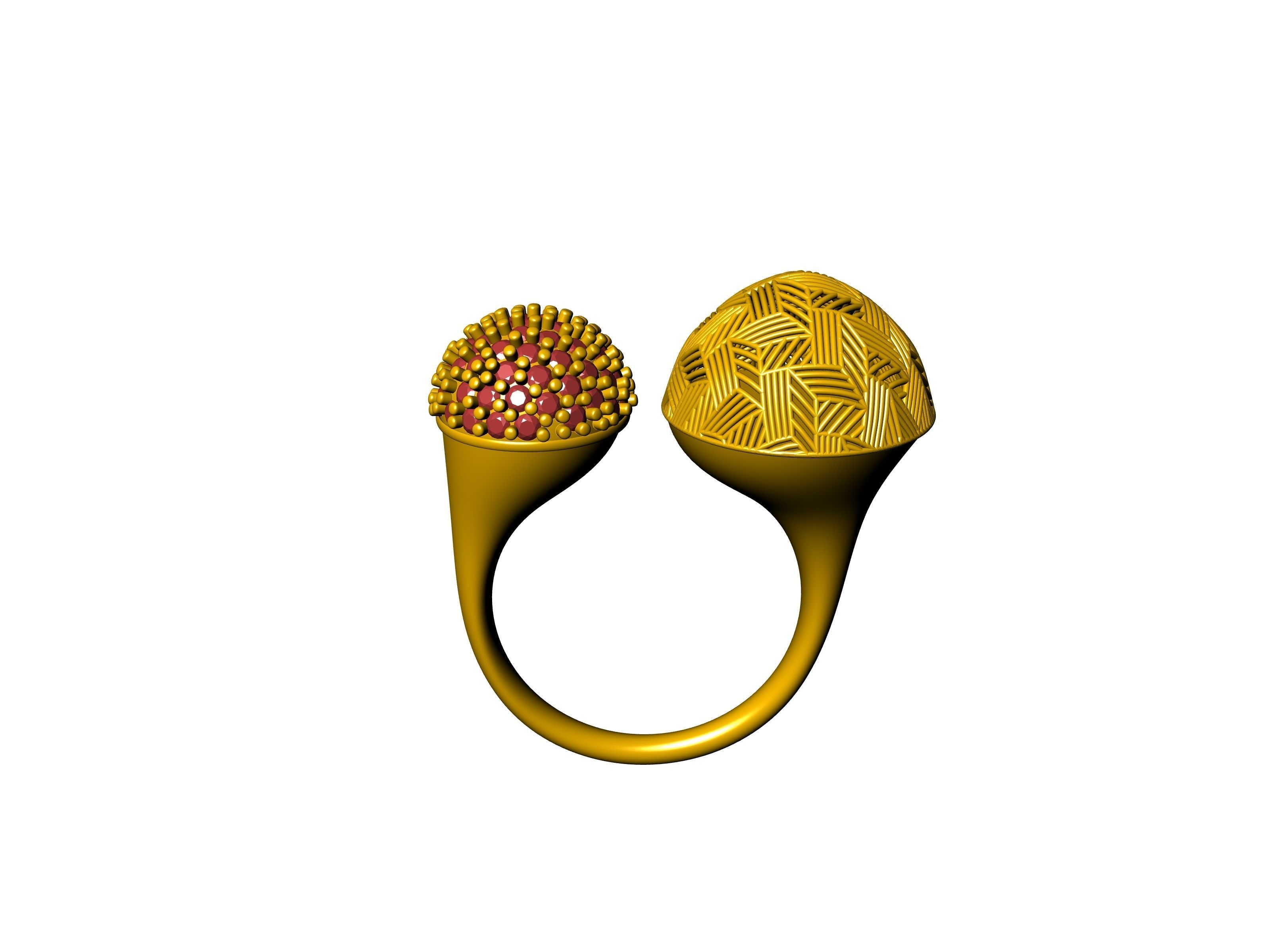 DOME JALI PAVE RING STL VERIFIED 3D print model_19