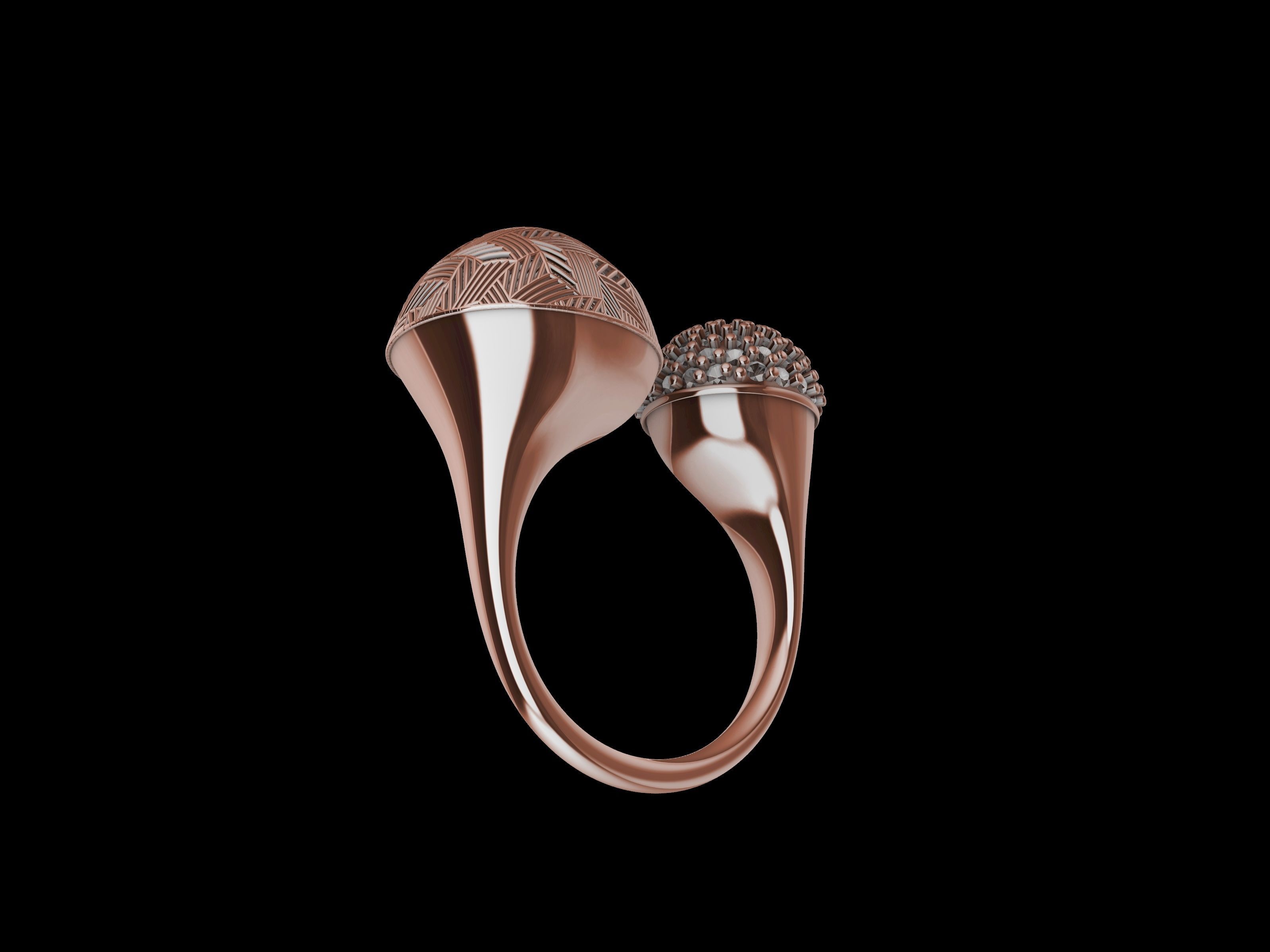 DOME JALI PAVE RING STL VERIFIED 3D print model_37