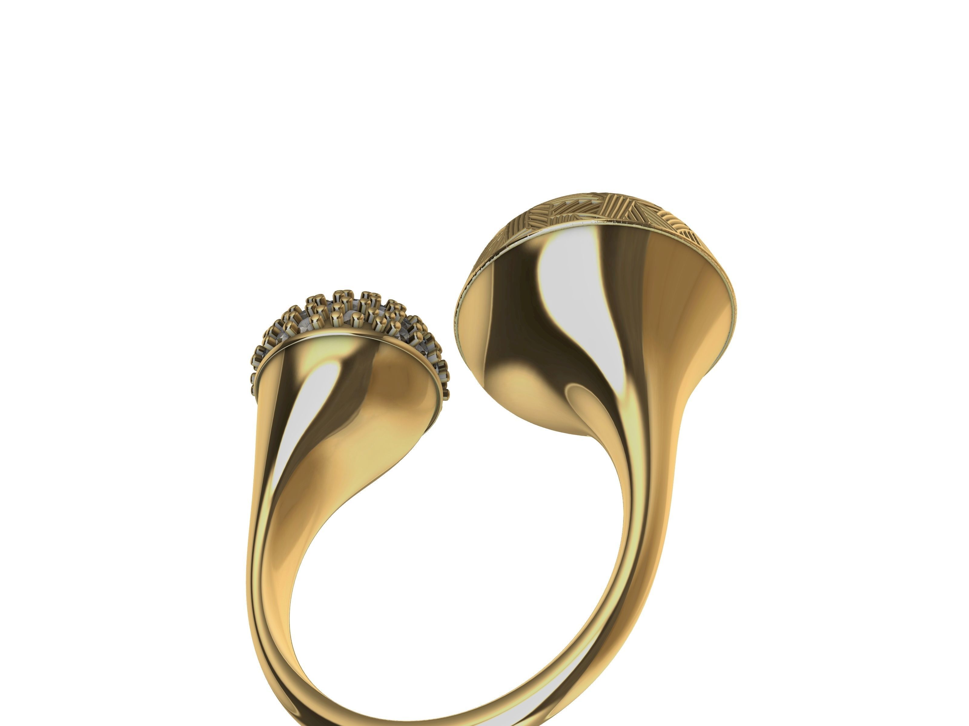 DOME JALI PAVE RING STL VERIFIED 3D print model_26