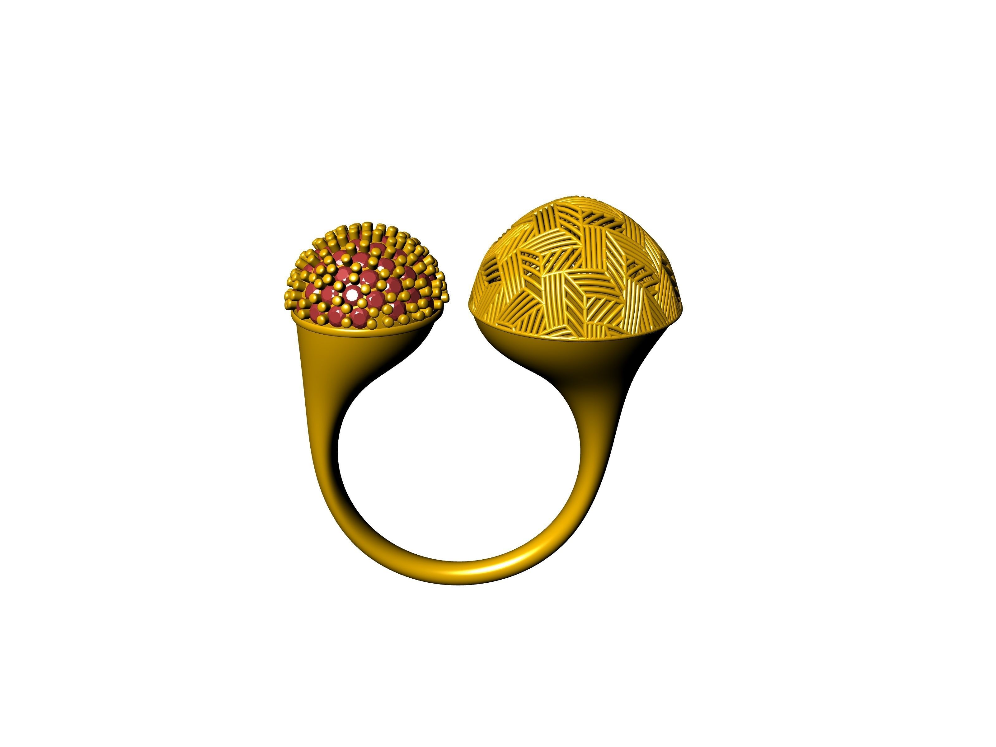 DOME JALI PAVE RING STL VERIFIED 3D print model_20