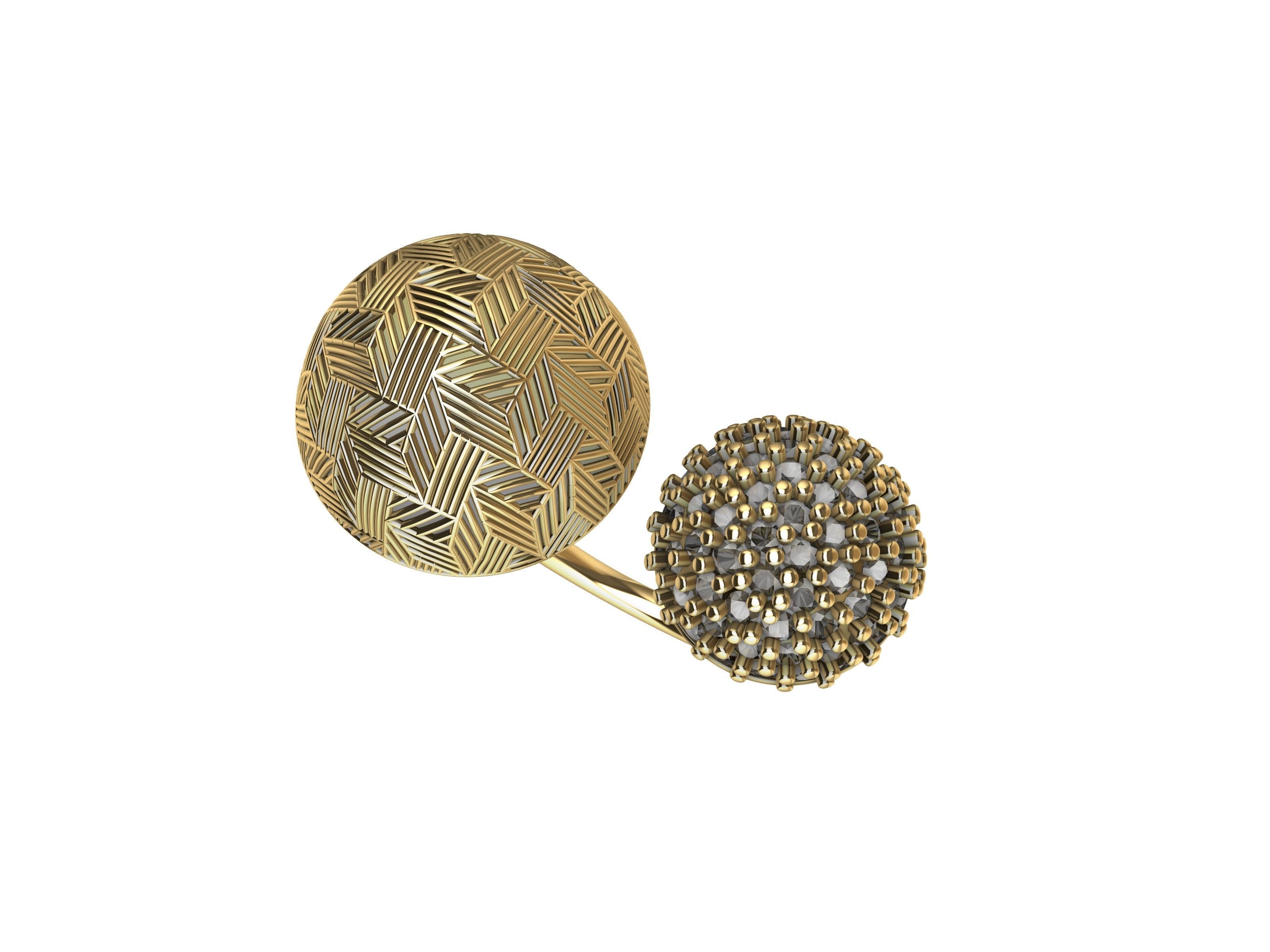 DOME JALI PAVE RING STL VERIFIED 3D print model_24