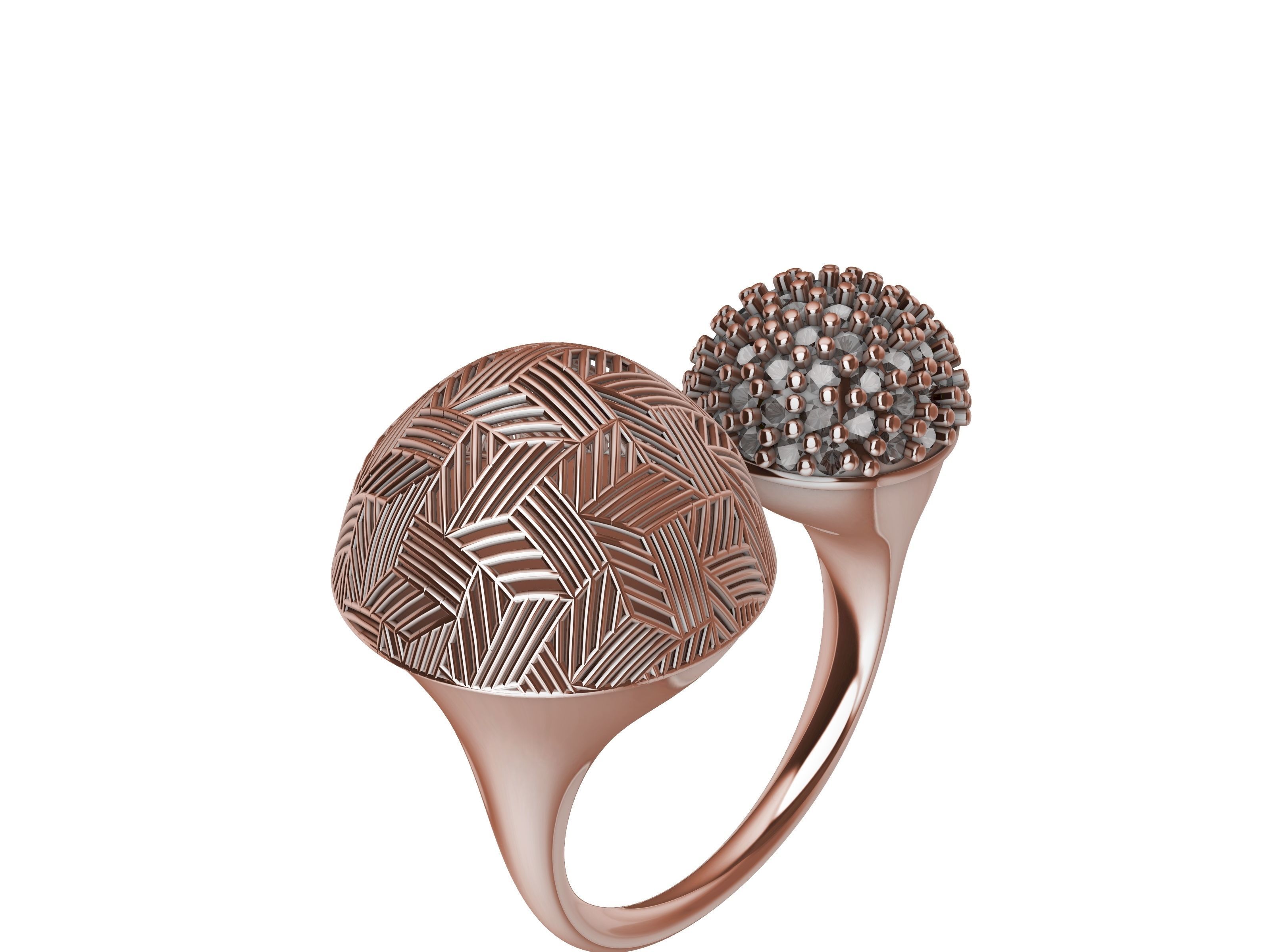 DOME JALI PAVE RING STL VERIFIED 3D print model_32
